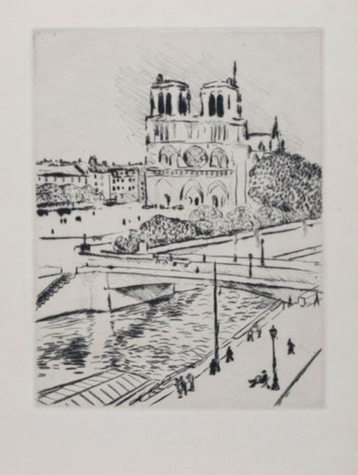 Albert Marquet Notre-Dame et le quai Saint Michel, 1927 Etching, dry point Sheet [...]