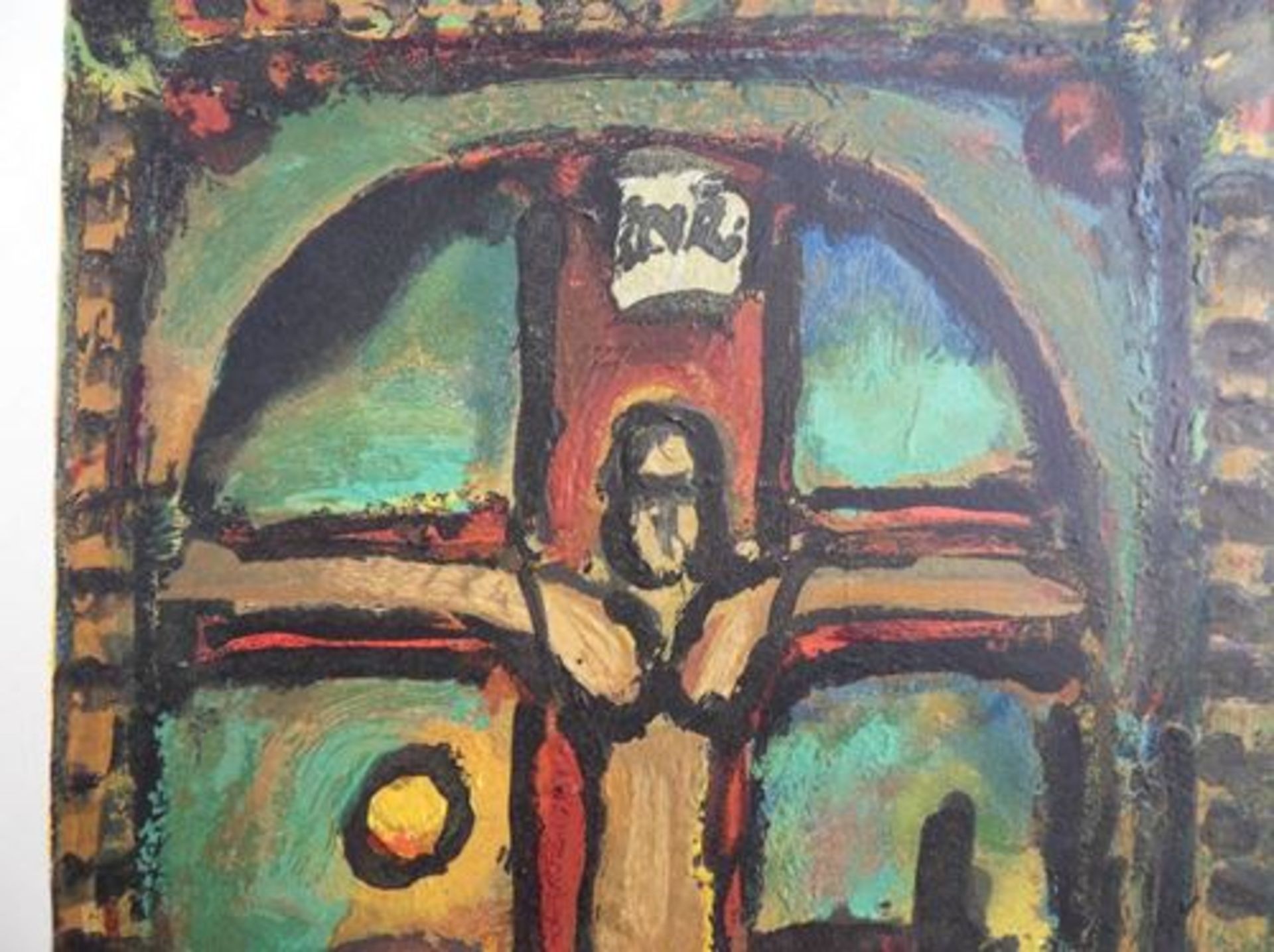 Georges ROUAULT Crucifixion Engraved wood and embossing on Arches Vellum paper signed [...] - Bild 3 aus 4