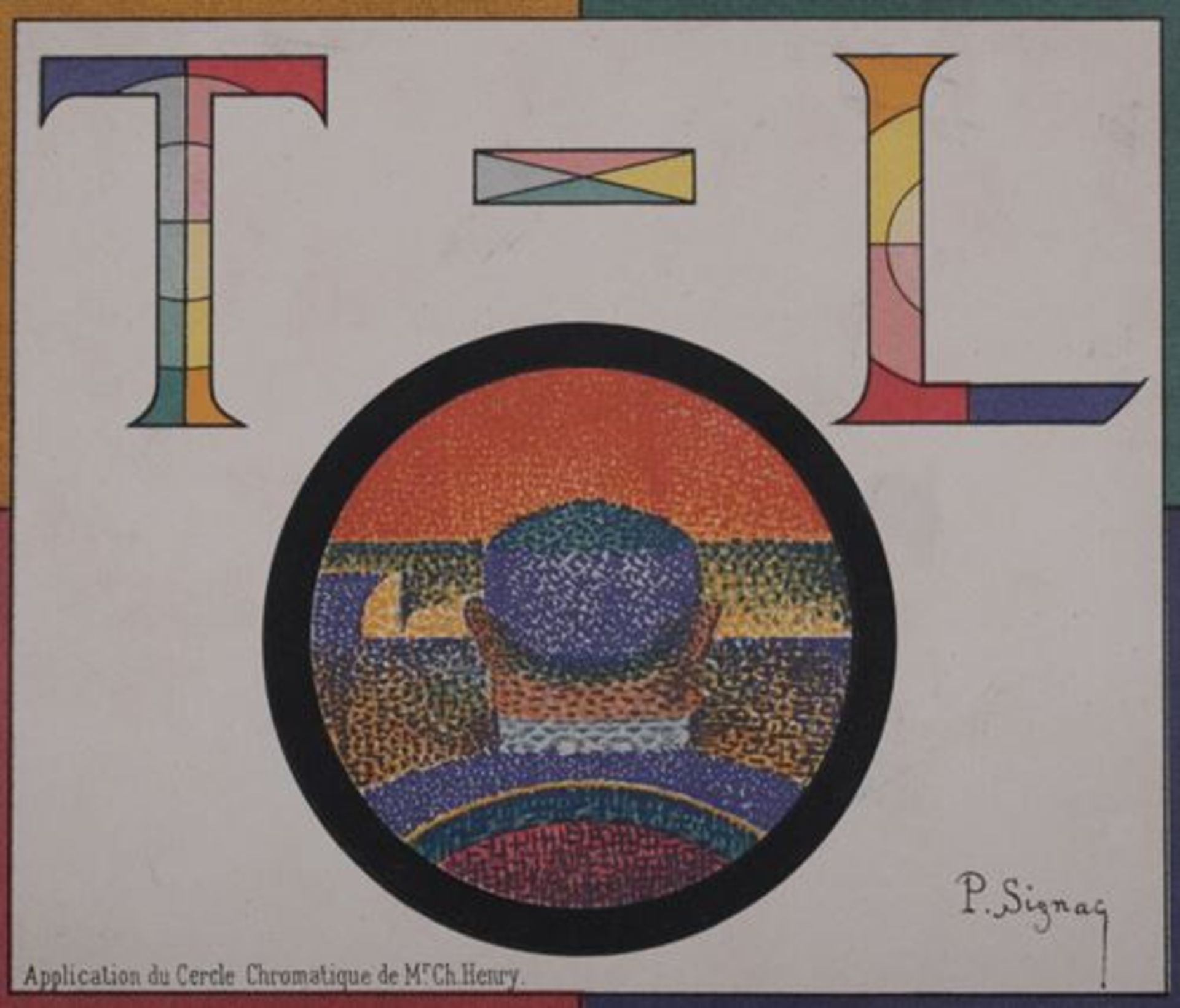 Paul Signac Application du Cercle Chromatique de Mr. Ch. Henry, 1888 Original color [...]