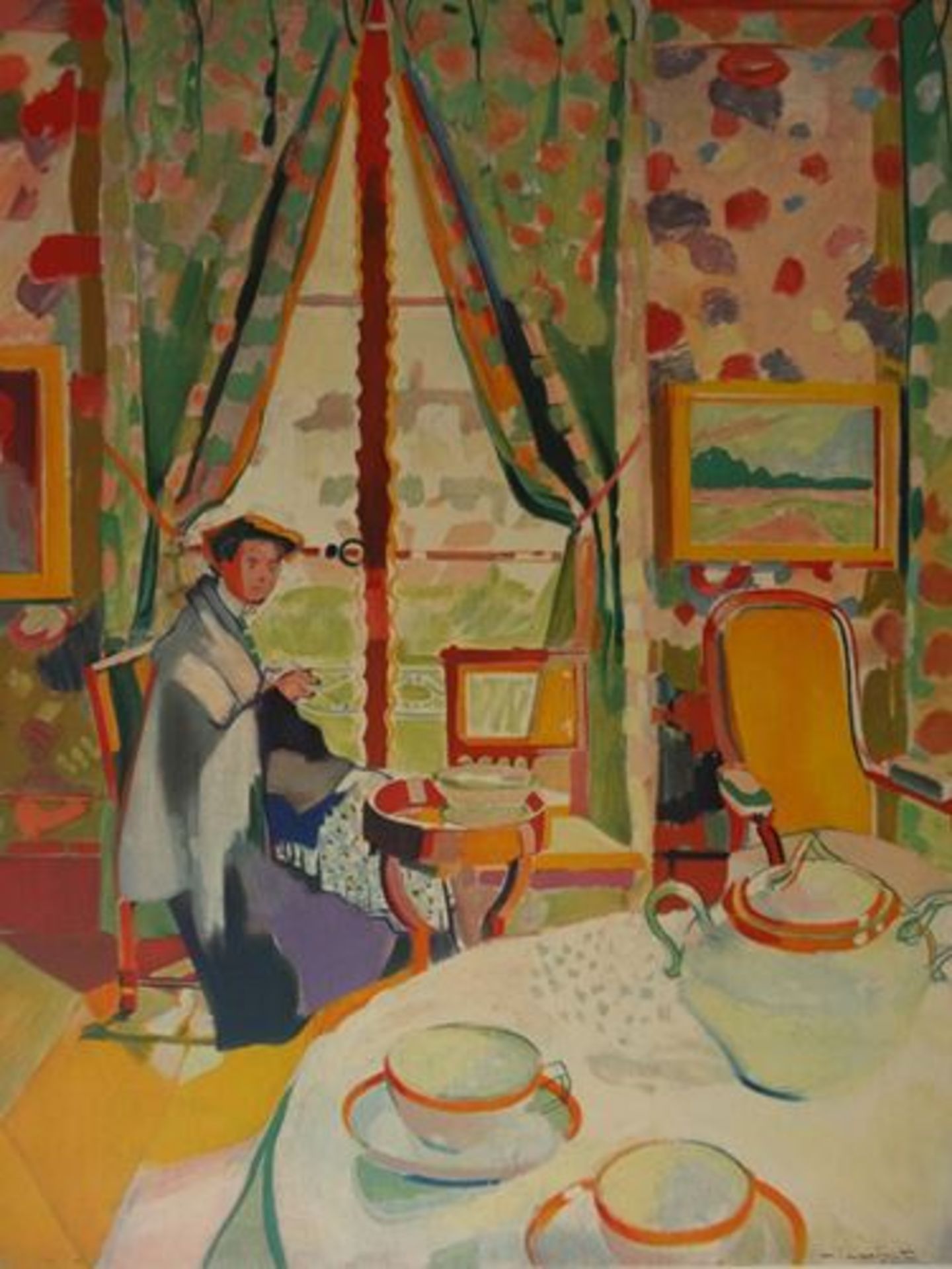 Maurice MARINOT Interior, 1906 Lithograph on Arches Vellum paper, based on a painting [...] - Bild 2 aus 4