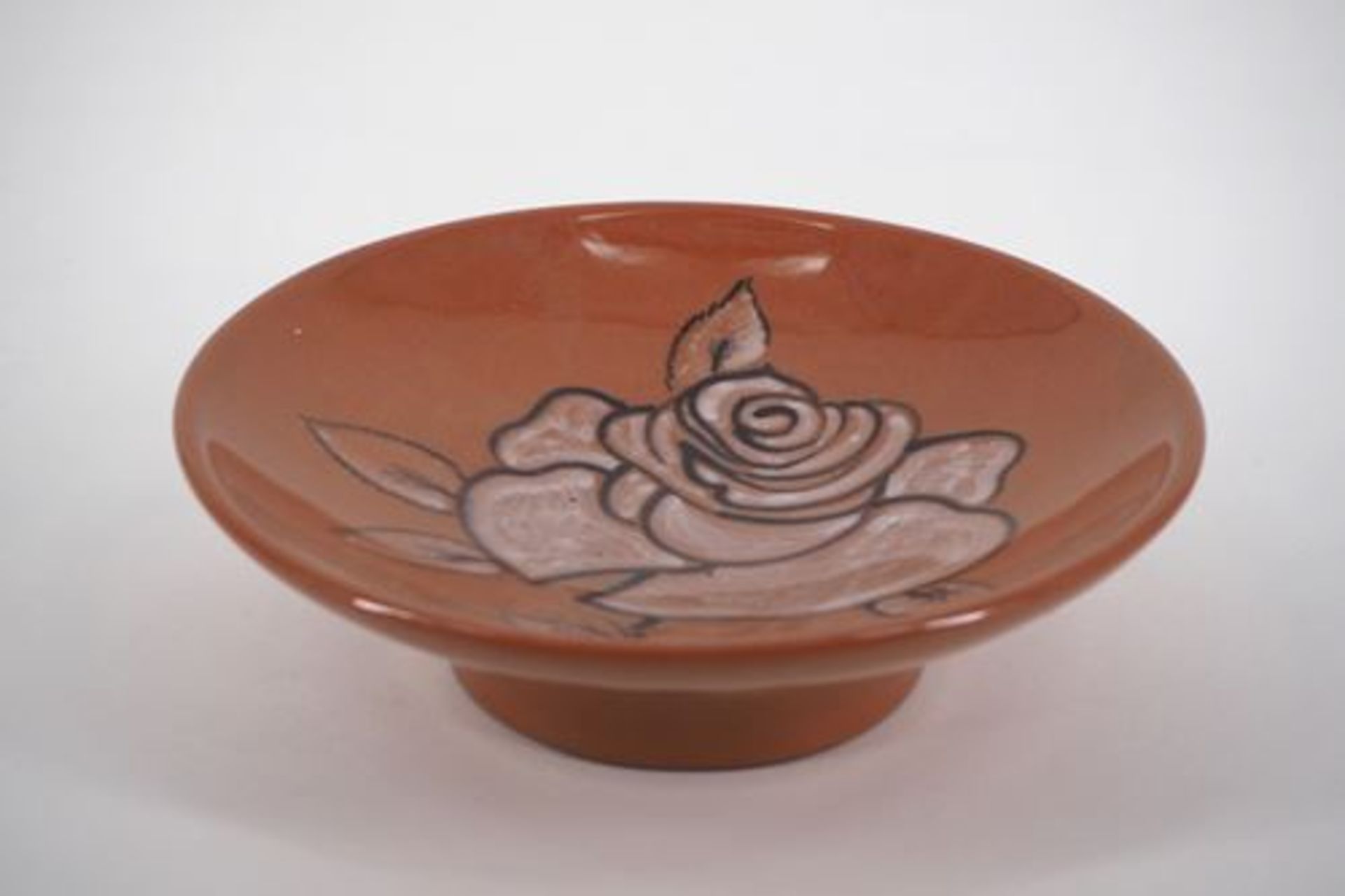 Jean MARAIS White Rose Bowl Original red earthenware ceramic, with painted and [...]