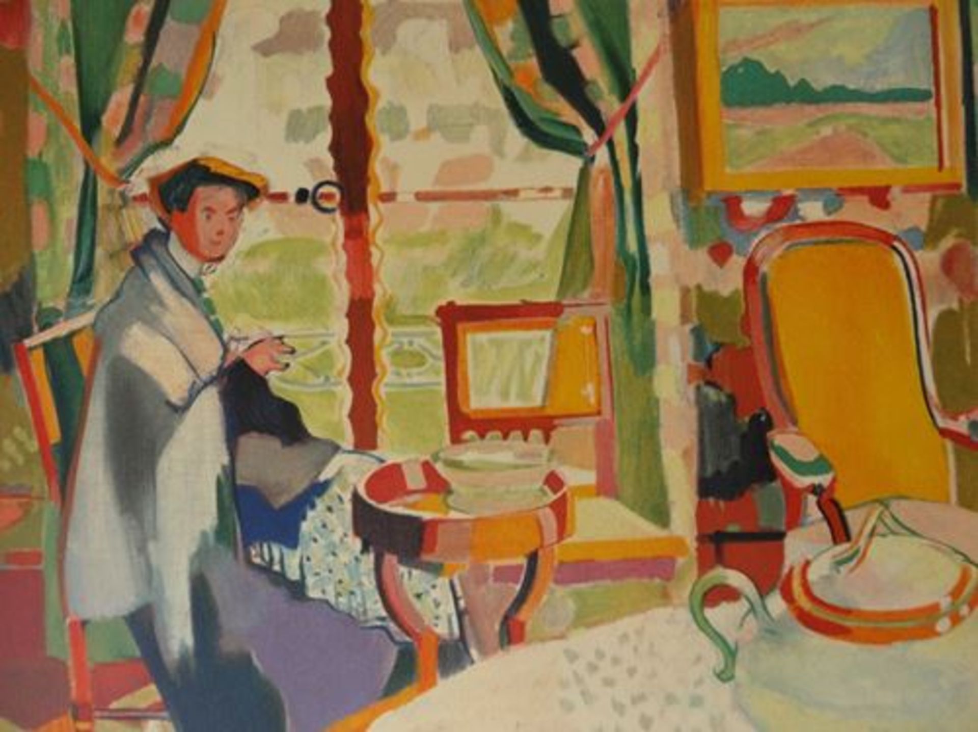 Maurice MARINOT Interior, 1906 Lithograph on Arches Vellum paper, based on a painting [...] - Bild 3 aus 4