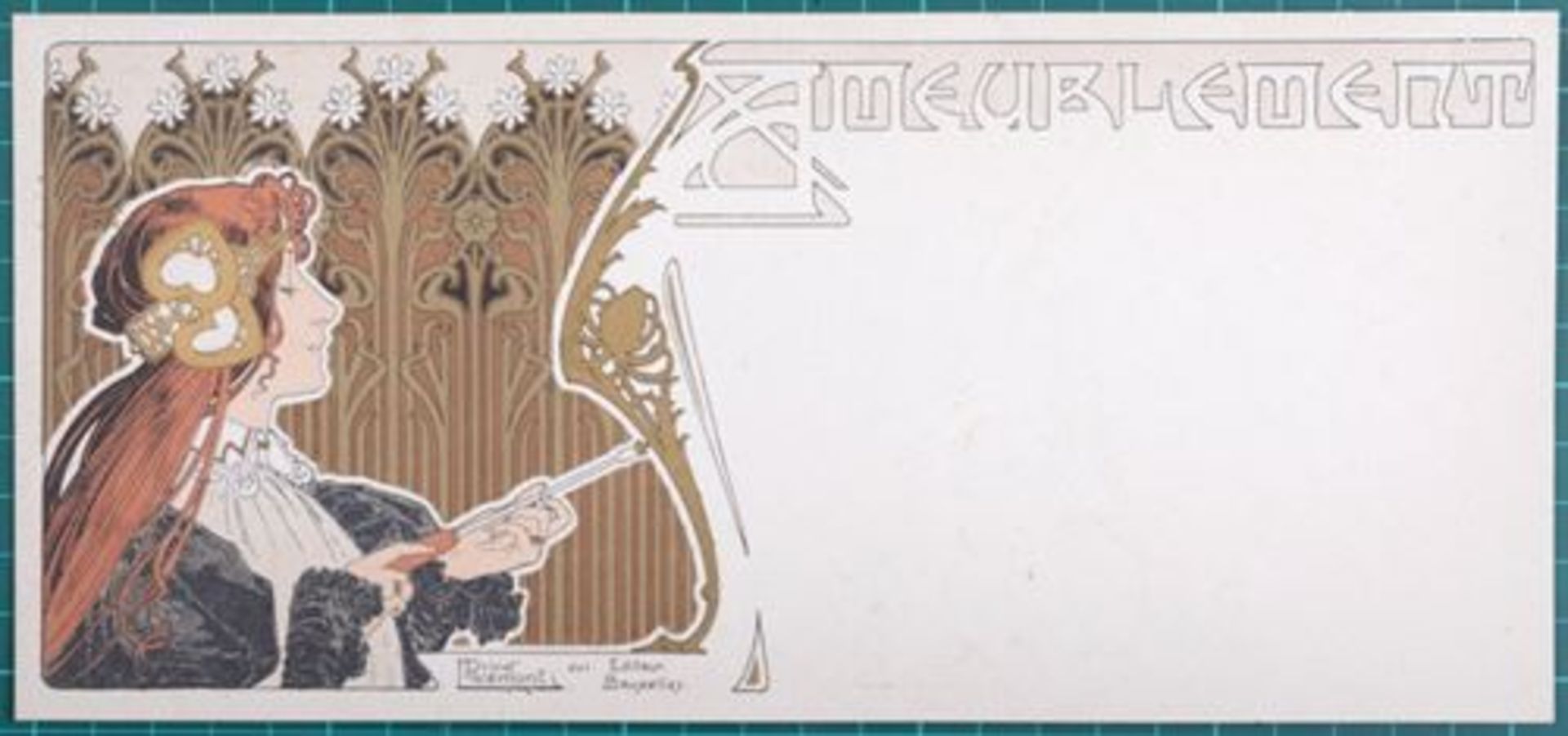 Privat Livemont, 1861 - 1936 Ameublement, 1895 Original Lithograph print with gold [...] - Bild 2 aus 3