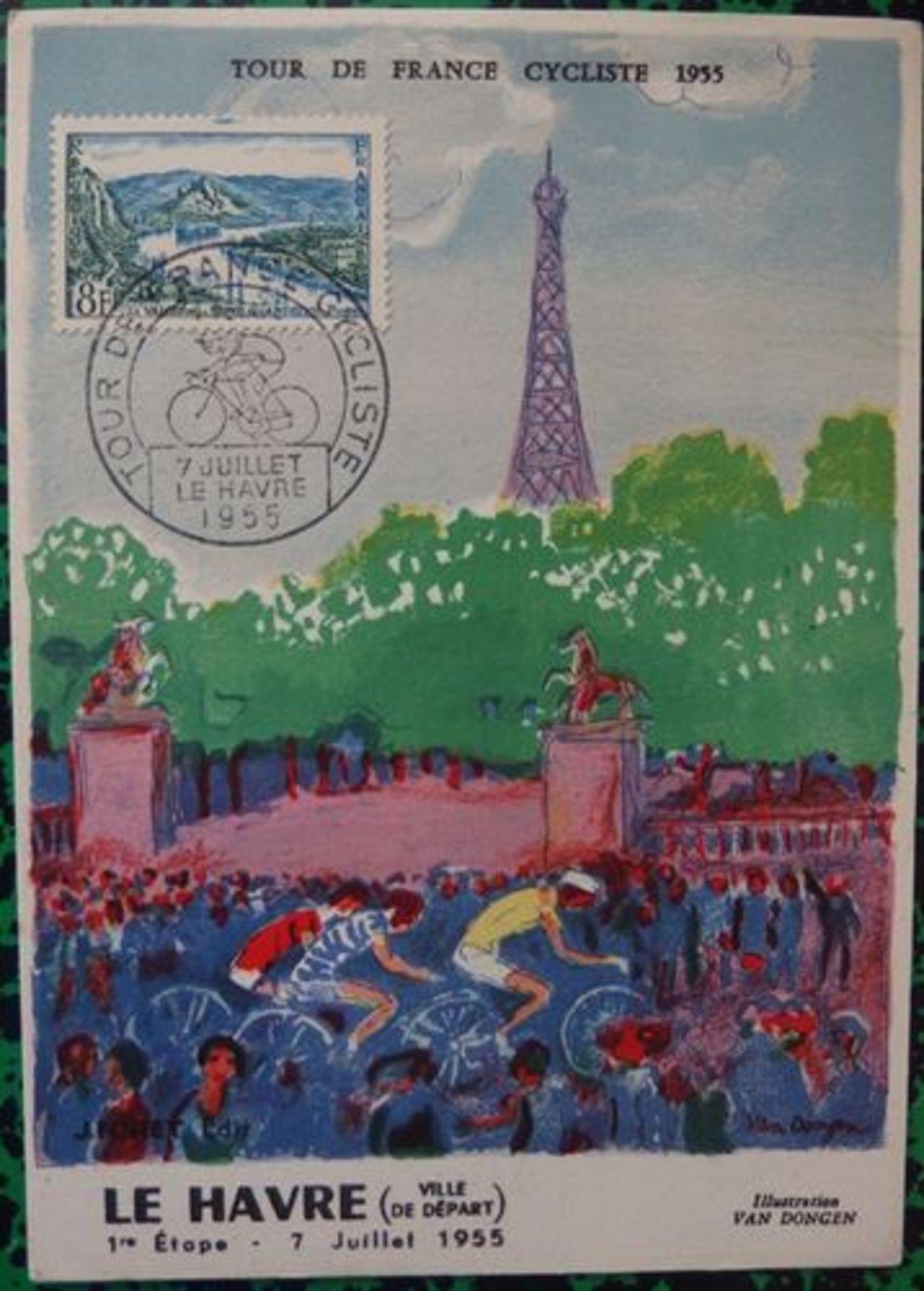 Kees VAN DONGEN The arrival of the Tour de France 1955 Lithograph on Vellum [...]