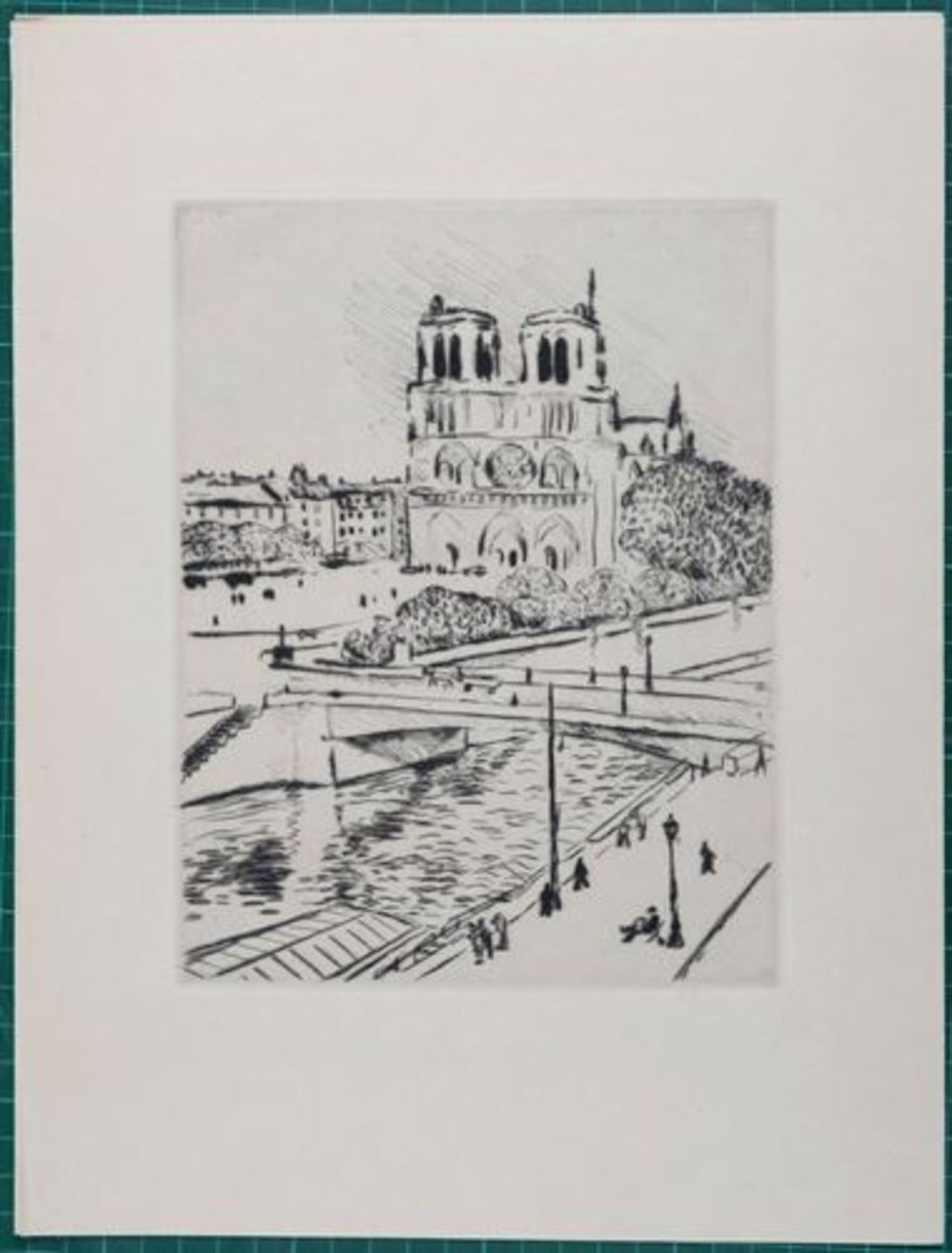 Albert Marquet Notre-Dame et le quai Saint Michel, 1927 Etching, dry point Sheet [...] - Bild 2 aus 4