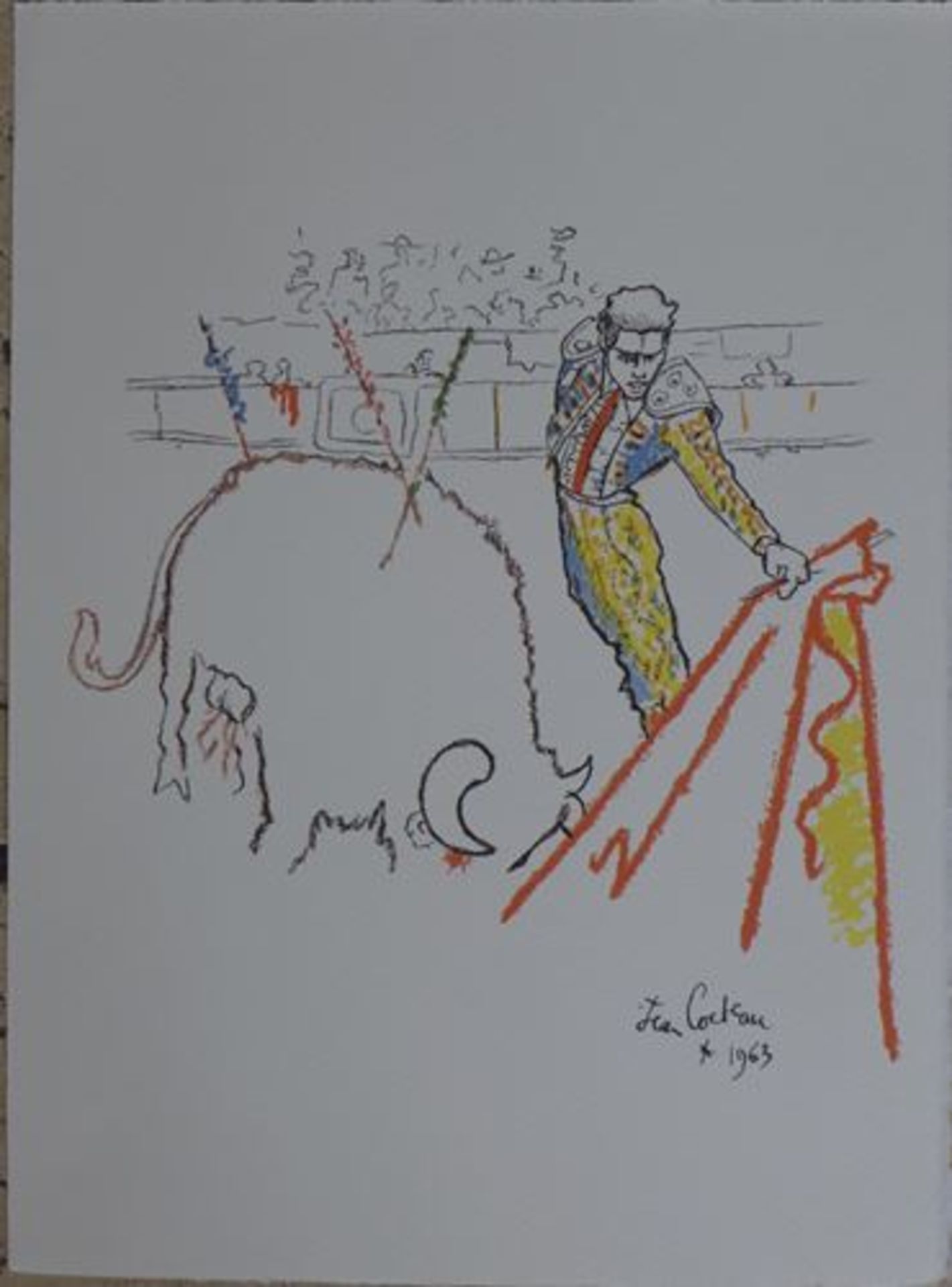 Jean Cocteau Triumphant torreador, 1963 Lithograph Dimensions : 38 cm x 28 cm [...]