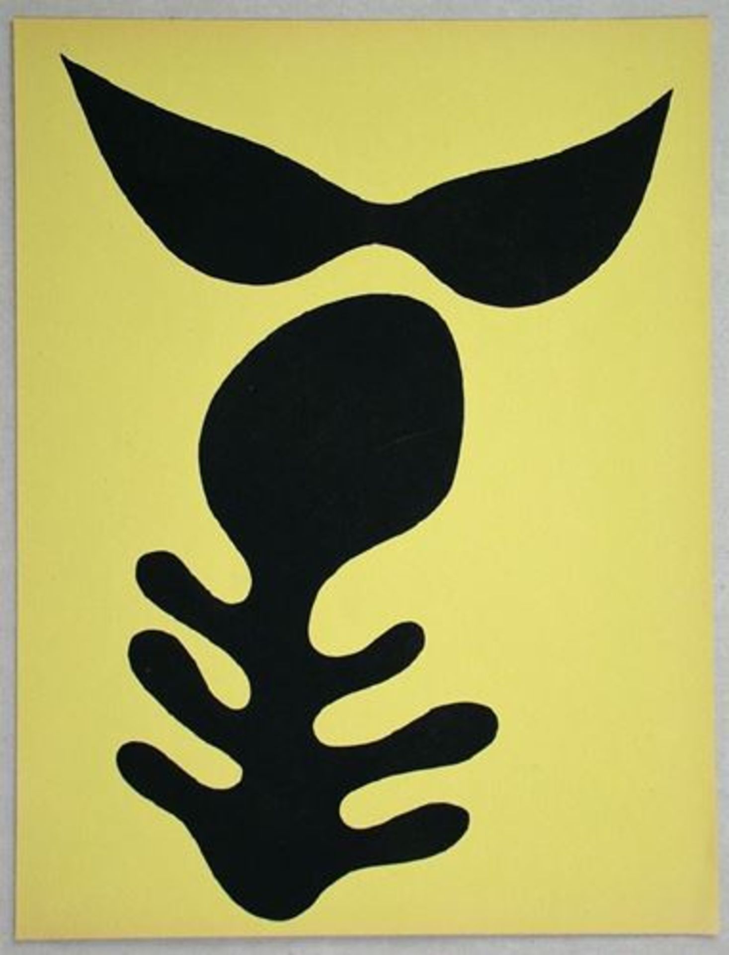 Stencil in black on yellow coloured wove paper, unsigned. Realized in the year 1957 [...] - Bild 2 aus 9