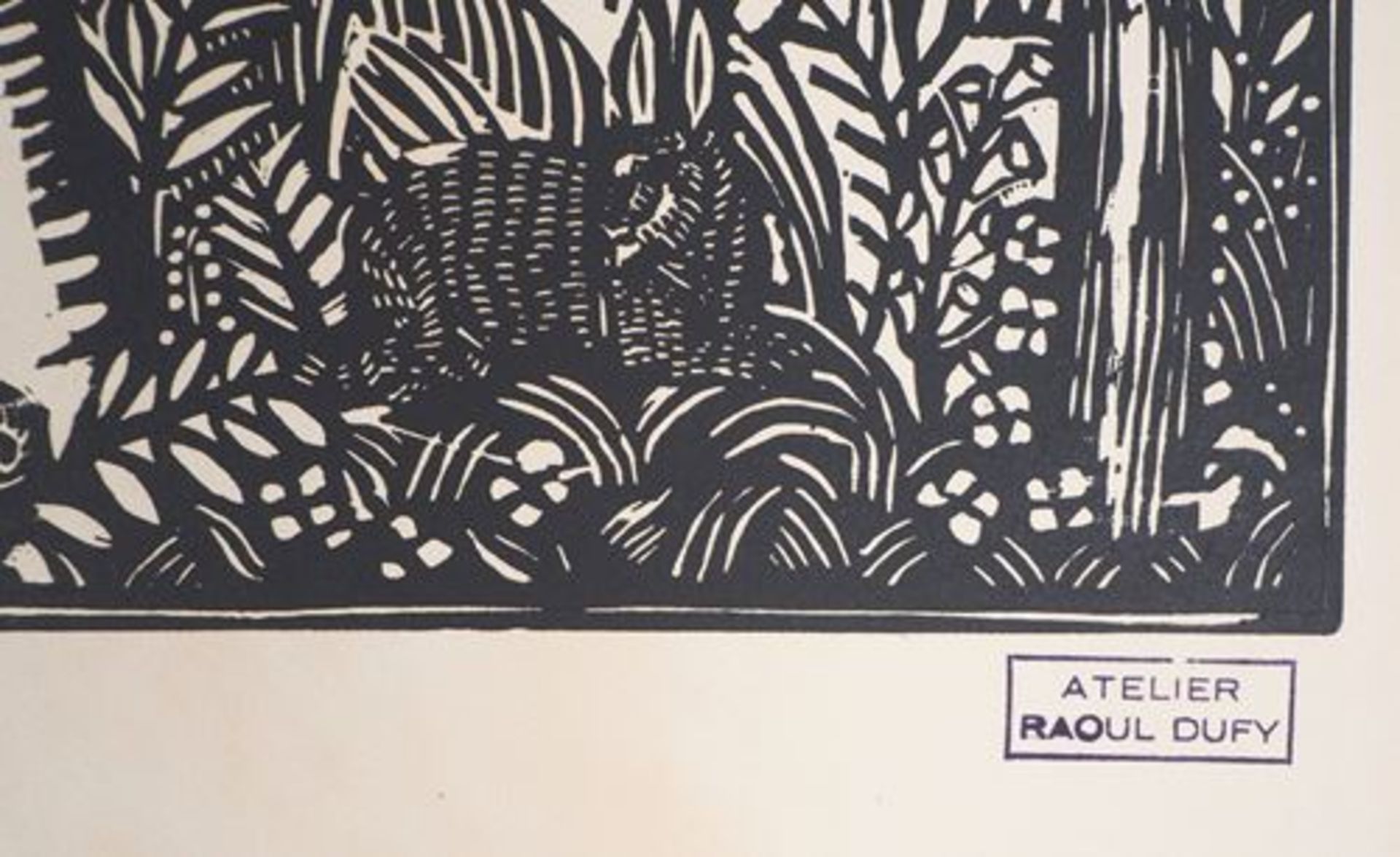 Raoul DUFY The Hunt, 1910 Original wood engraving on Vellum Signed with the stamp of [...] - Bild 6 aus 6