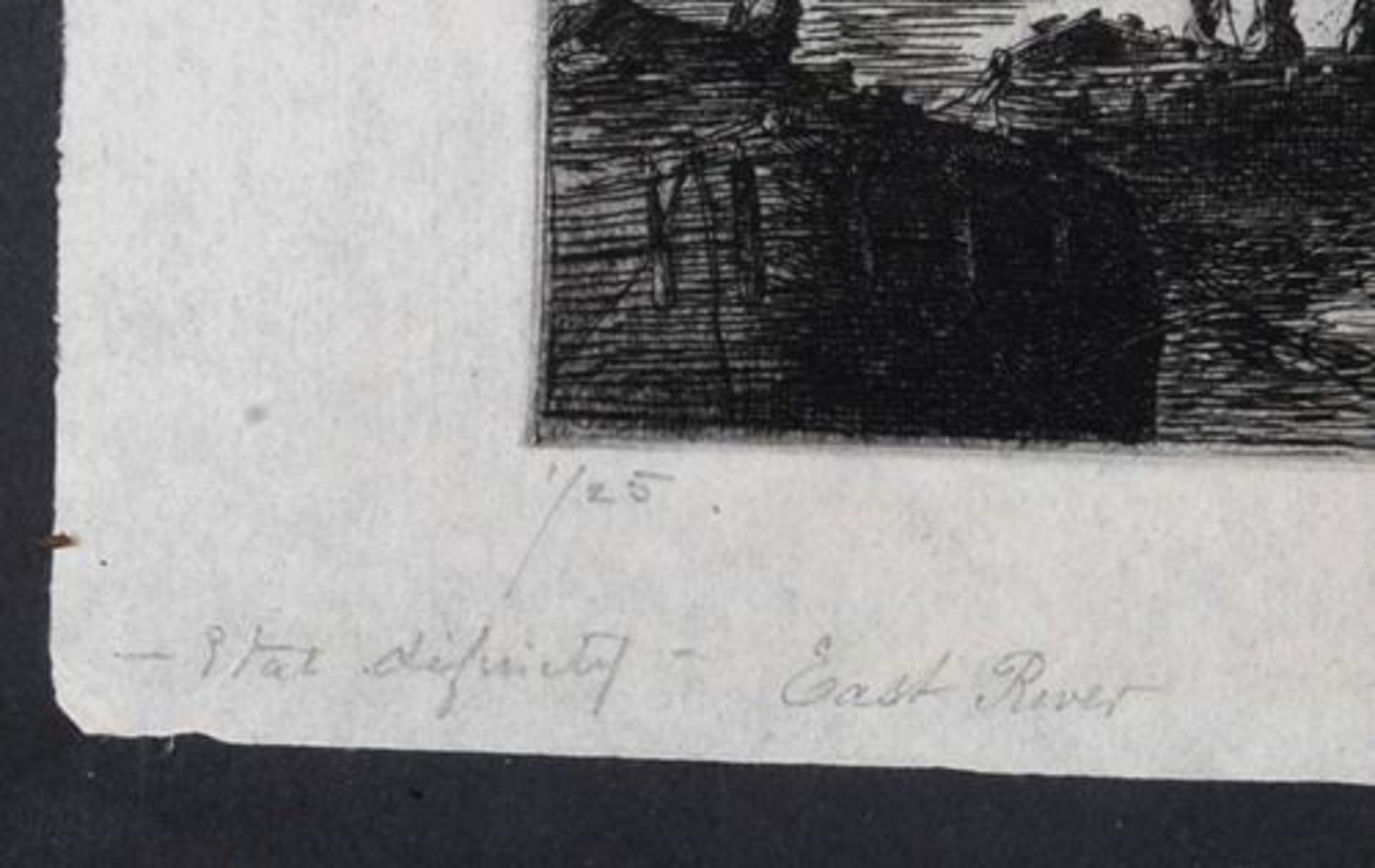 Henry Wilfrid DEVILLE (1871-c.1932) East River Original etching on Japan paper, [...] - Bild 4 aus 4