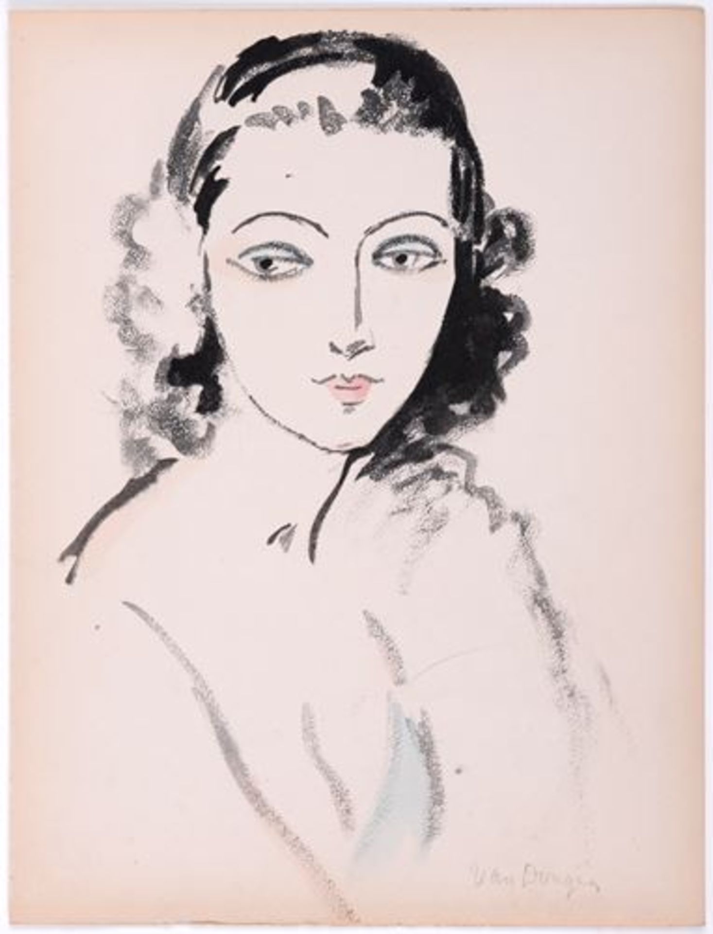 Kees Van Dongen Portrait of a woman, 1925 Original stencil print on vélin [...]