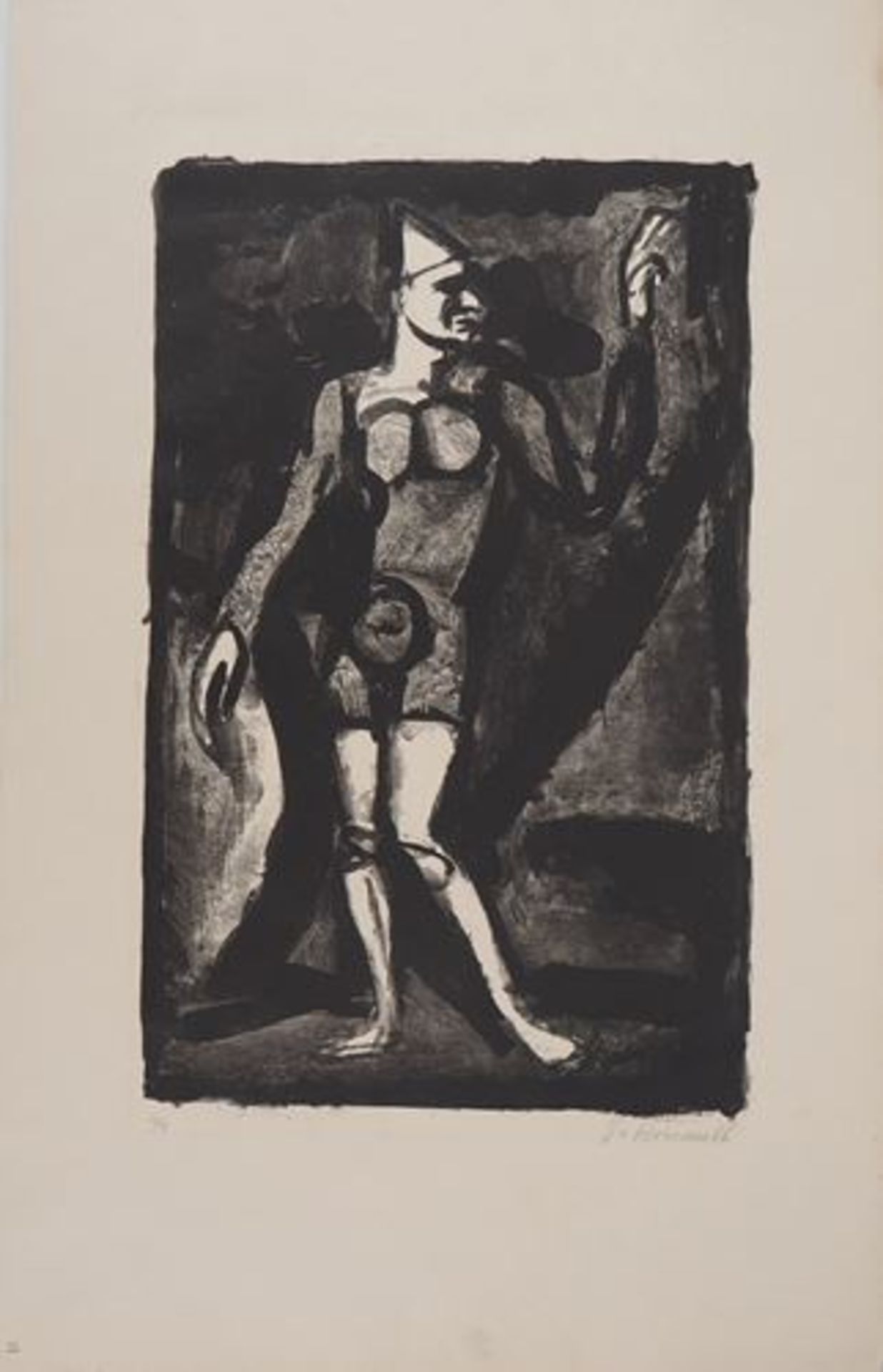 Georges ROUAULT (1871-1958) The officer colonel Original engraving Signed in the [...]