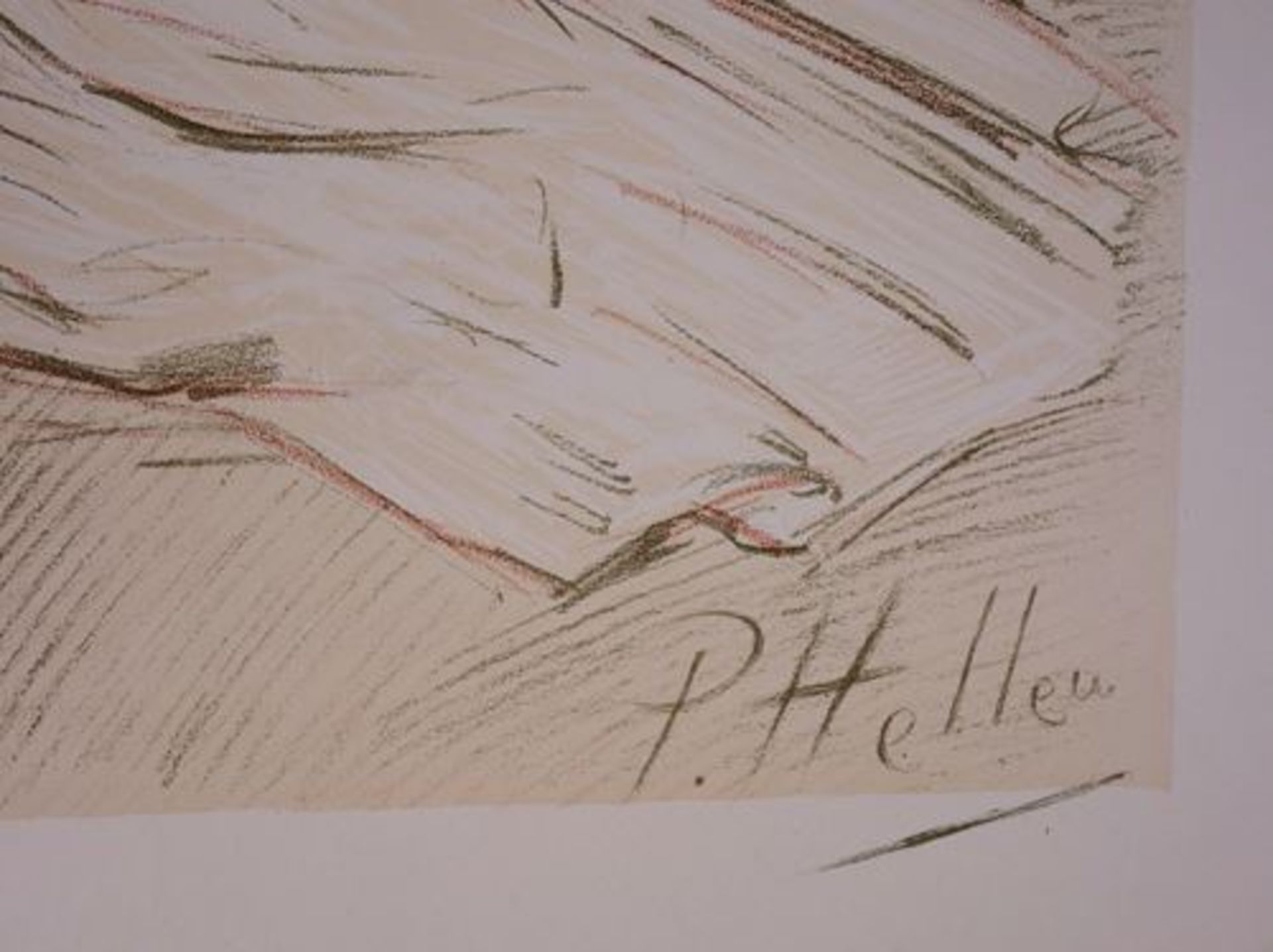 Paul César HELLEU Woman drawing, 1901 Signed lithograph in 3 colors. Signed in the [...] - Bild 8 aus 8