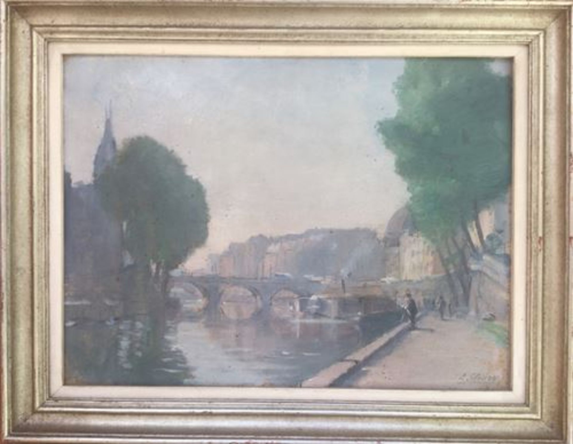 Eugène THIÉRY ( Réthel 1875 - Paris 1961) The Pont au Change, Paris Oil on [...] - Bild 2 aus 5