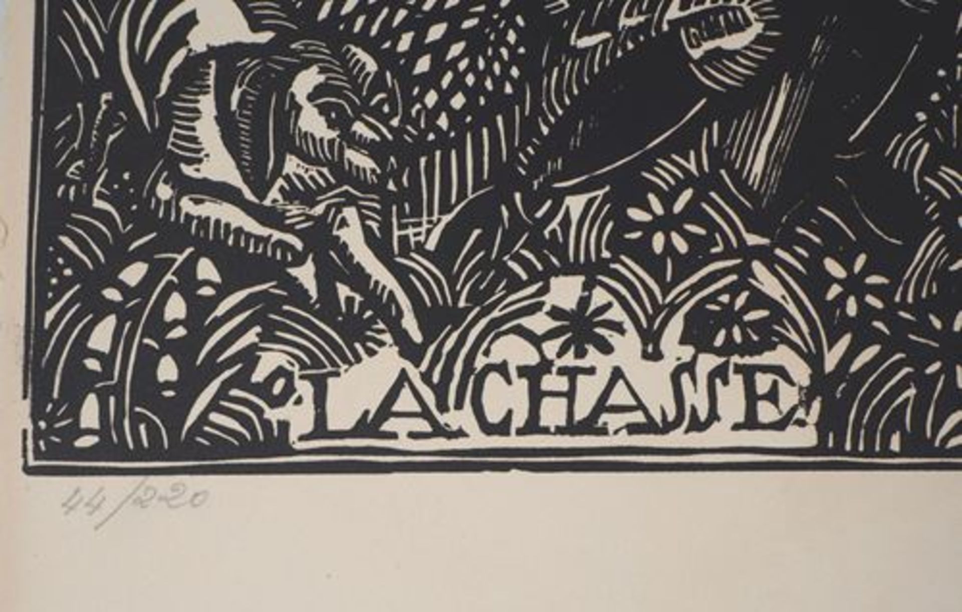 Raoul DUFY The Hunt, 1910 Original wood engraving on Vellum Signed with the stamp of [...] - Bild 5 aus 6