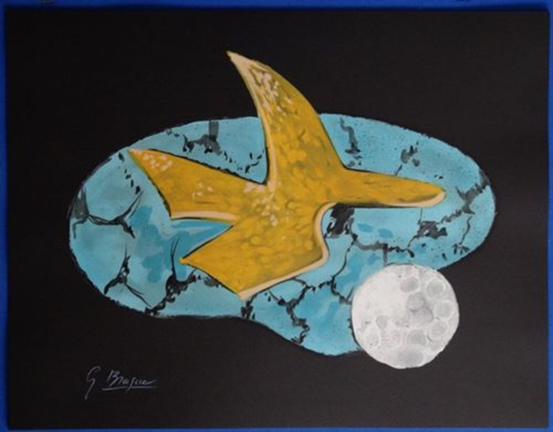 Georges BRAQUE (after) Celestial Bird Lithograph on Arches Vellum Signed in the [...]
