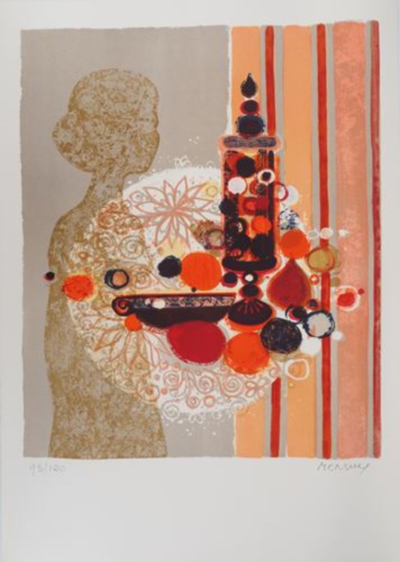 Frédéric MENGUY Intimacy, 1973 Original lithograph Signed in pencil [...]