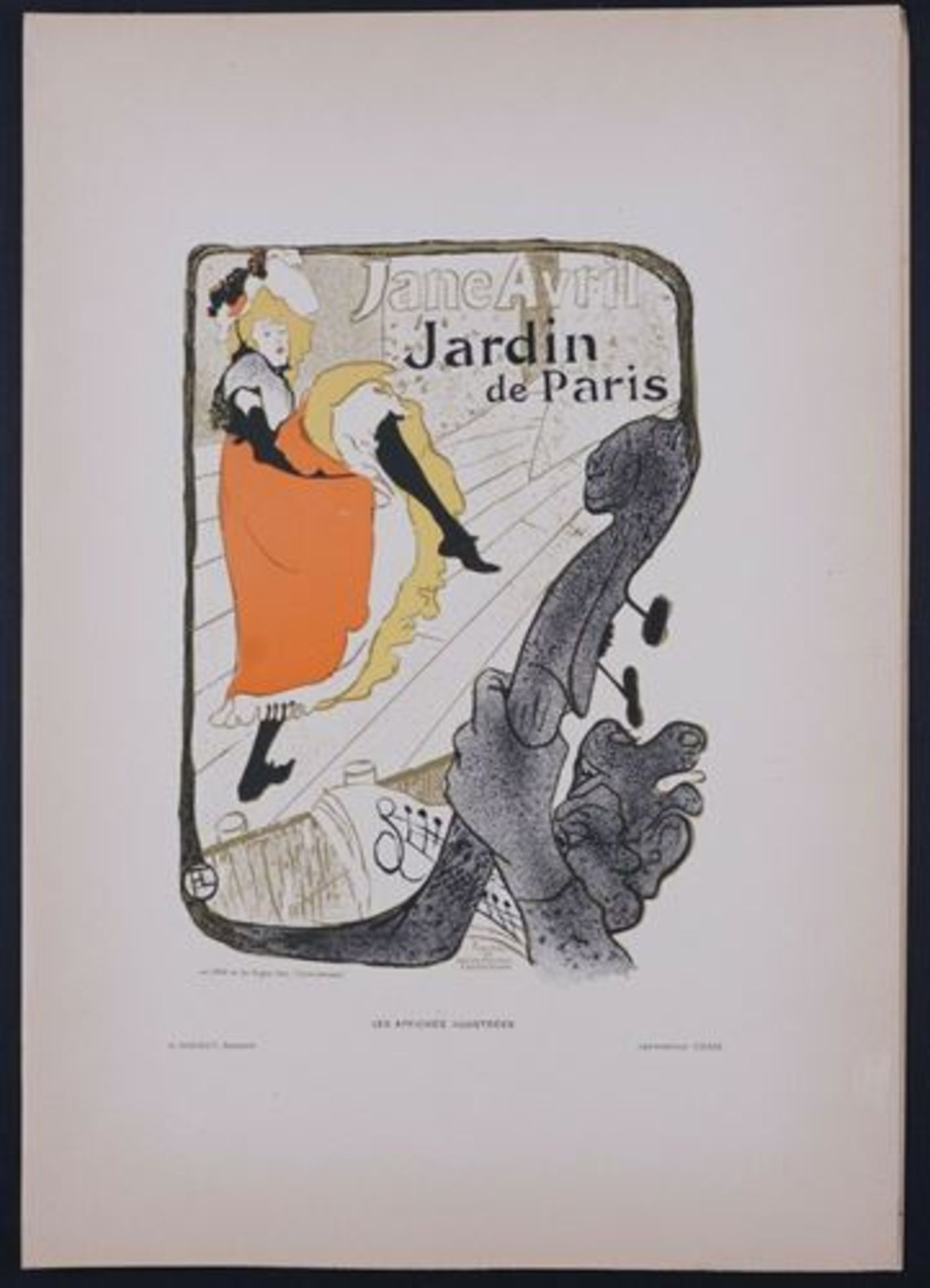 Toulouse Lautrec Jane Avril, circa 1896 Small size stine lithograph poster. This [...] - Bild 2 aus 2