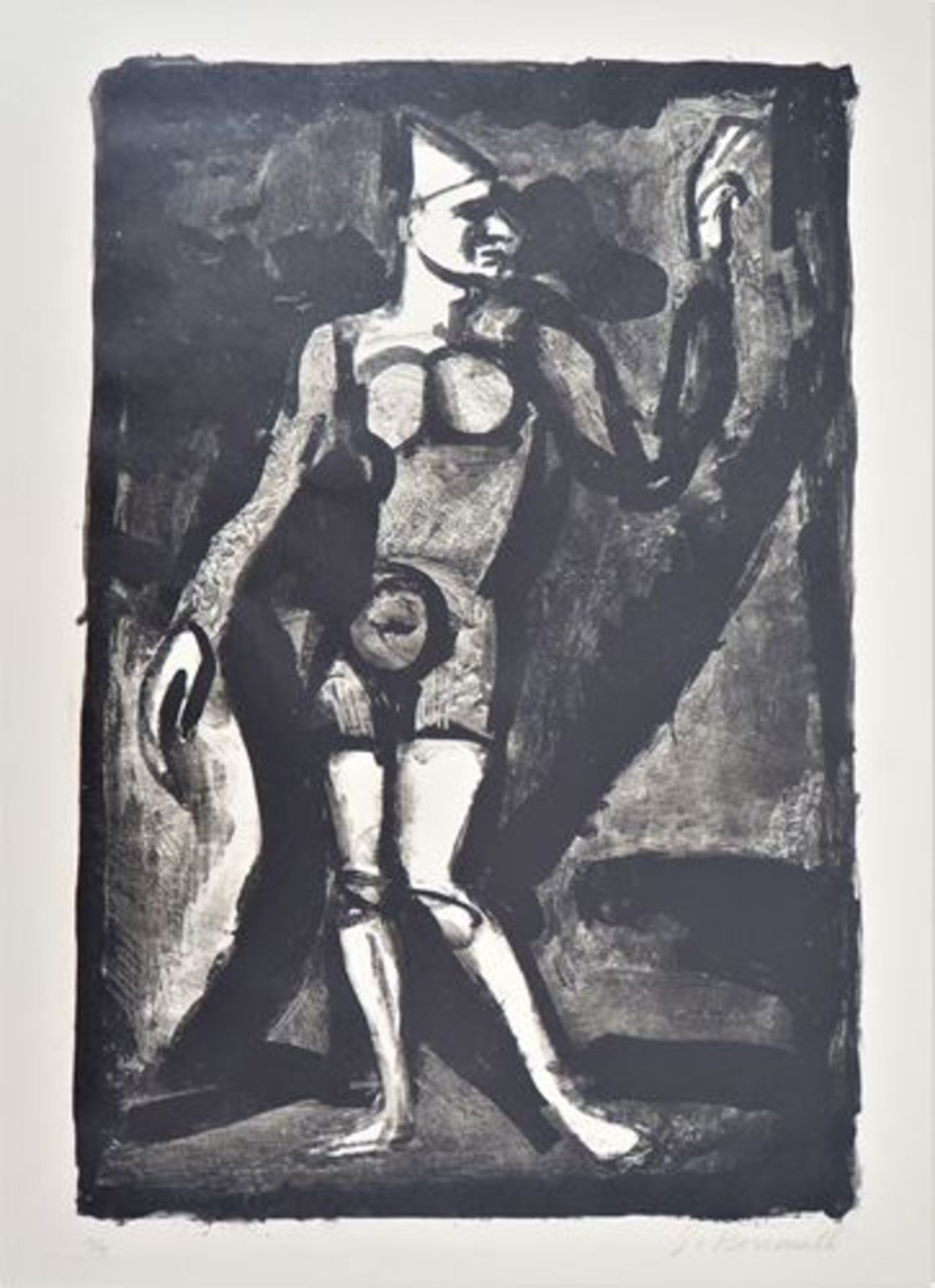 Georges ROUAULT (1871-1958) The officer colonel Original engraving Signed in the [...] - Bild 2 aus 6