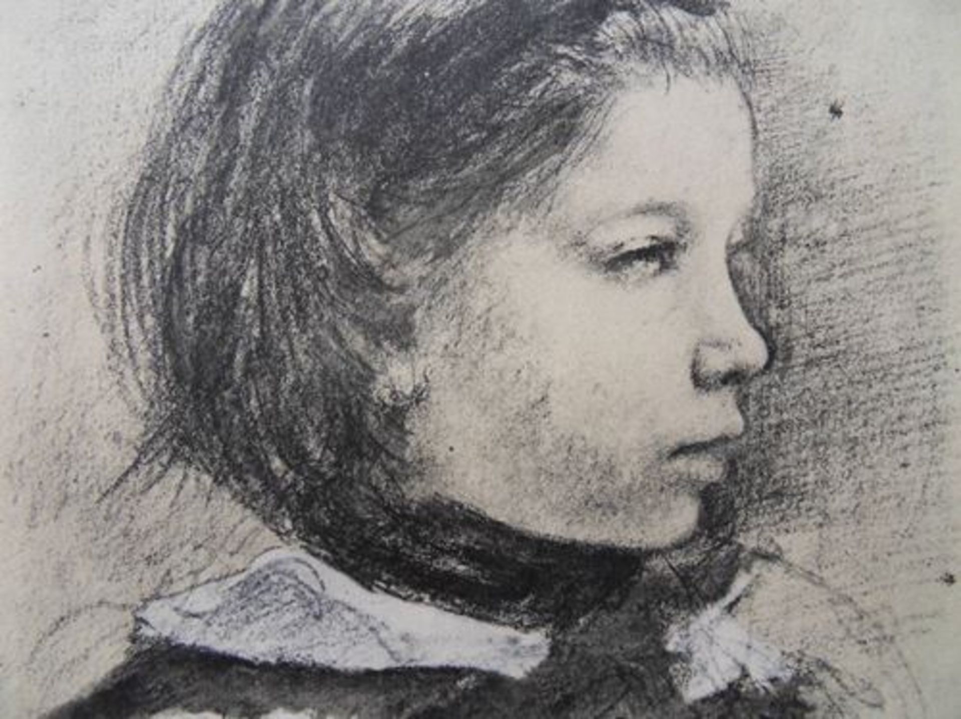 Edgard DEGAS (after) Young girl thinking Lithograph and stencil after a drawing [...] - Bild 2 aus 3