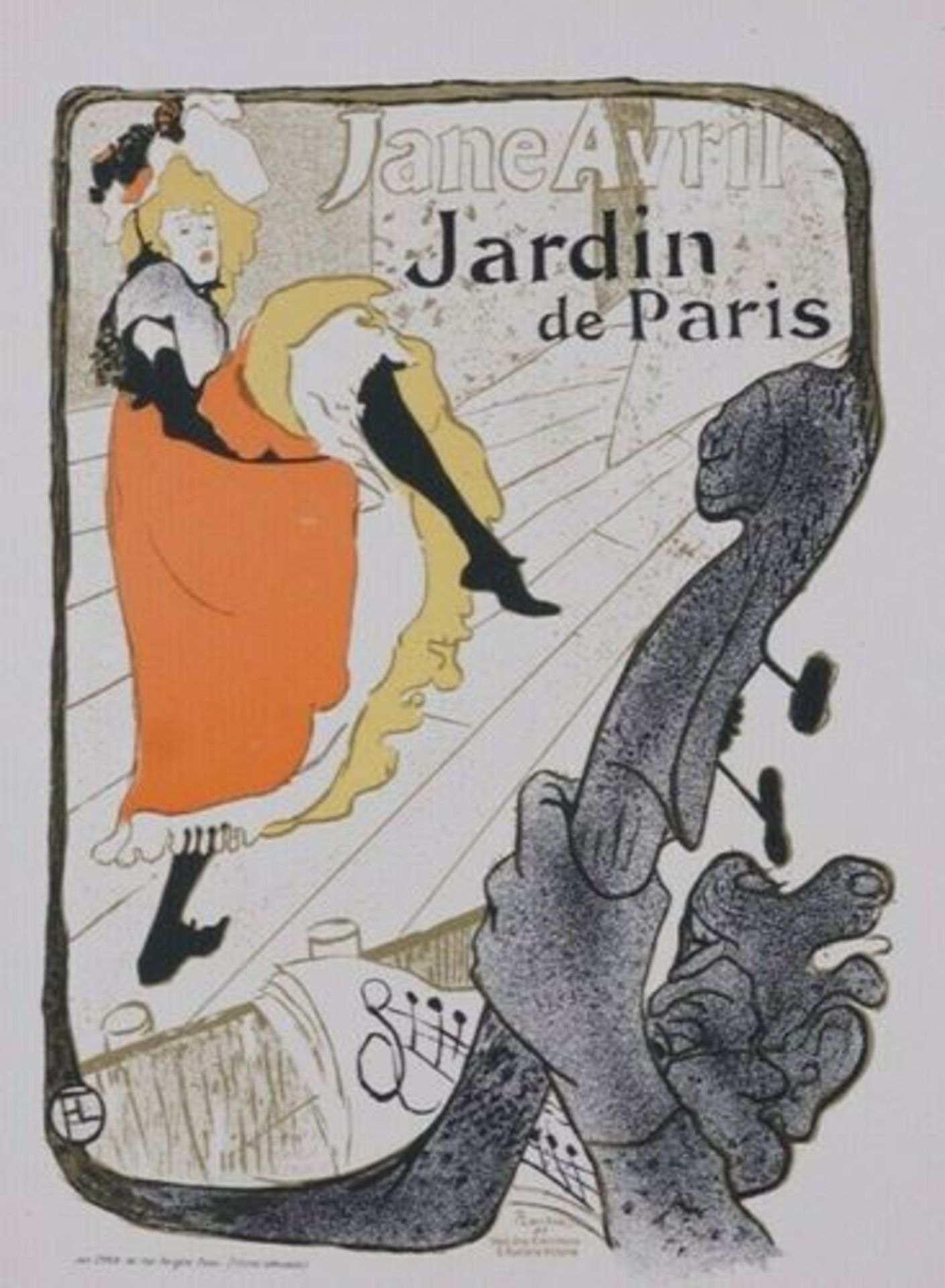Toulouse Lautrec Jane Avril, circa 1896 Small size stine lithograph poster. This [...]