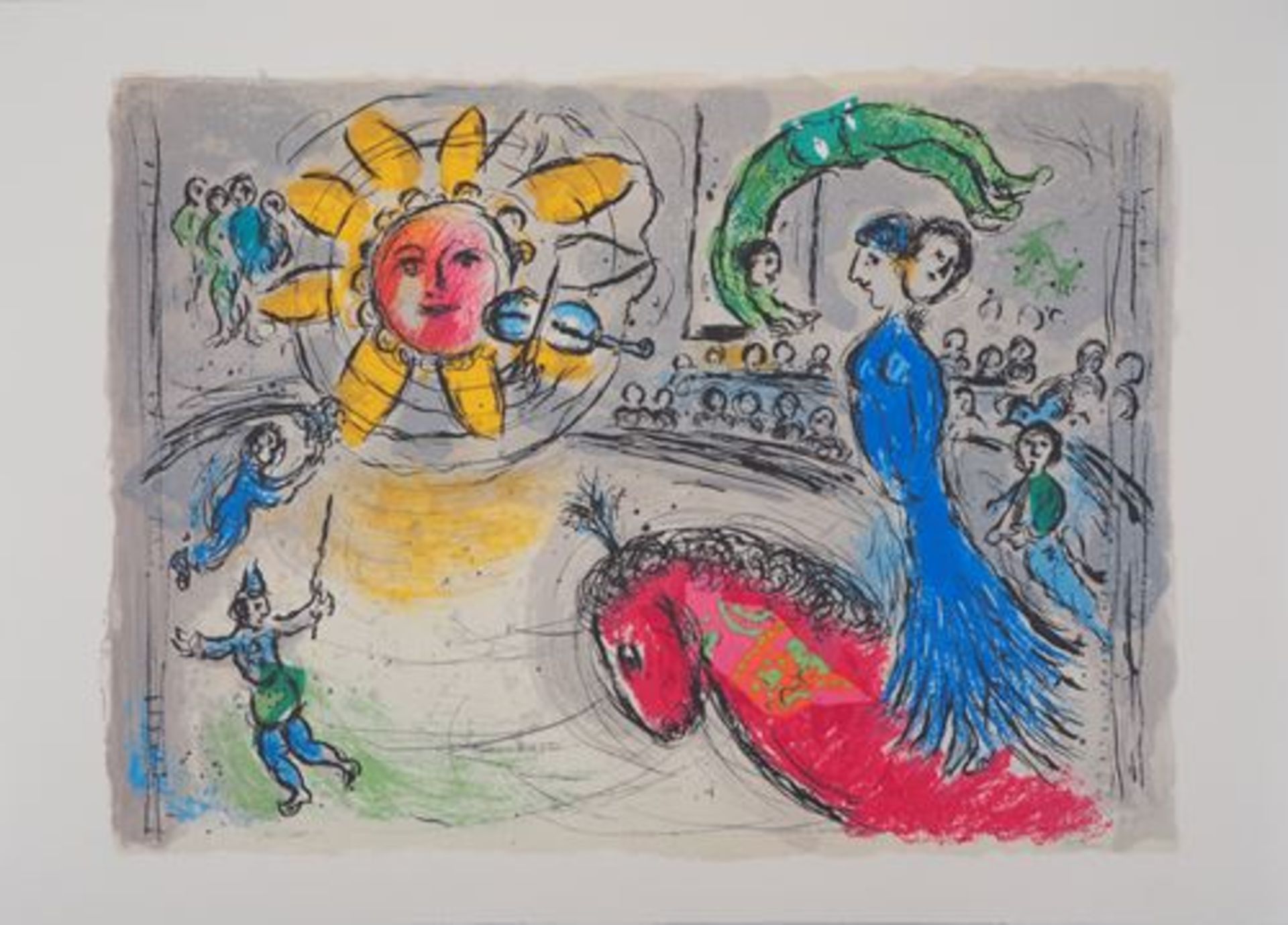 Marc CHAGALL (after) Sun with the Red Horse Lithograph after the original 1979 [...]