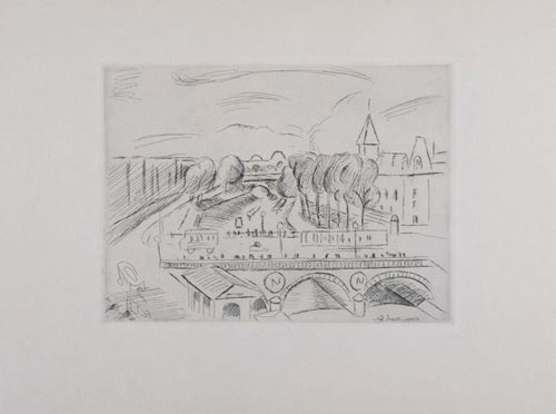 Henri Matisse Le Pont St-Michel, 1927 Etching, dry point Sheet Size : 310 x 240 mm. [...] - Bild 2 aus 4