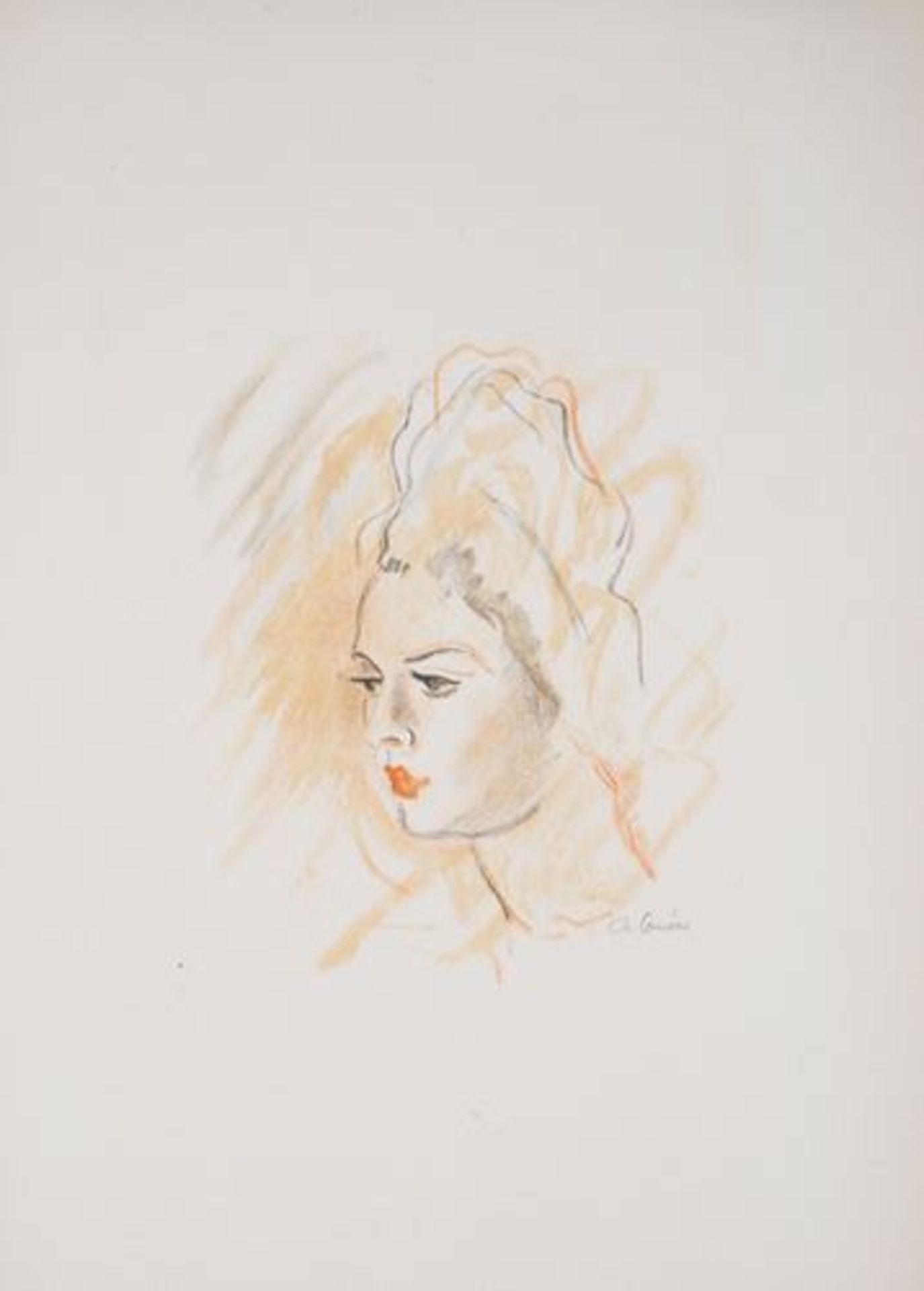 Charles CAMOIN Female profile portrait, 1946 Lithograph on vellum Signed in pencil [...] - Bild 2 aus 4