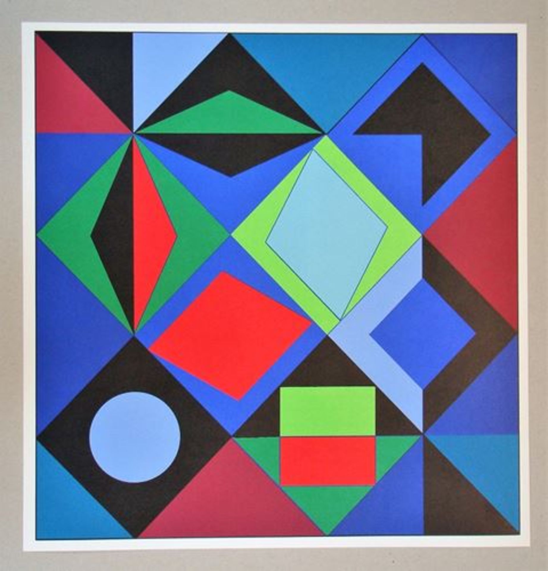 Victor VASARELY (after) Sikra, 1973 Serigraph in 8 colours on art [...] - Bild 3 aus 10
