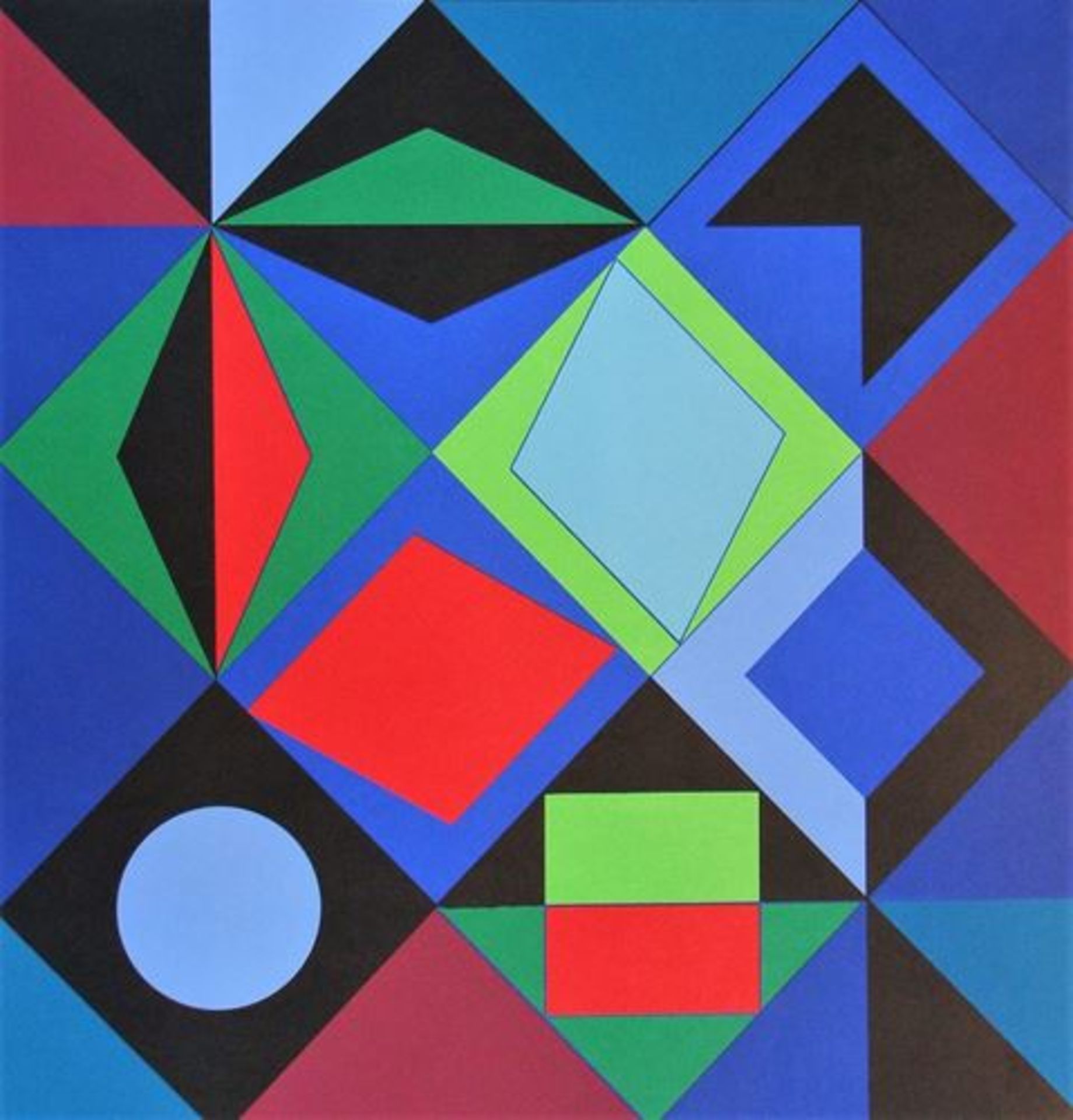 Victor VASARELY (after) Sikra, 1973 Serigraph in 8 colours on art [...]