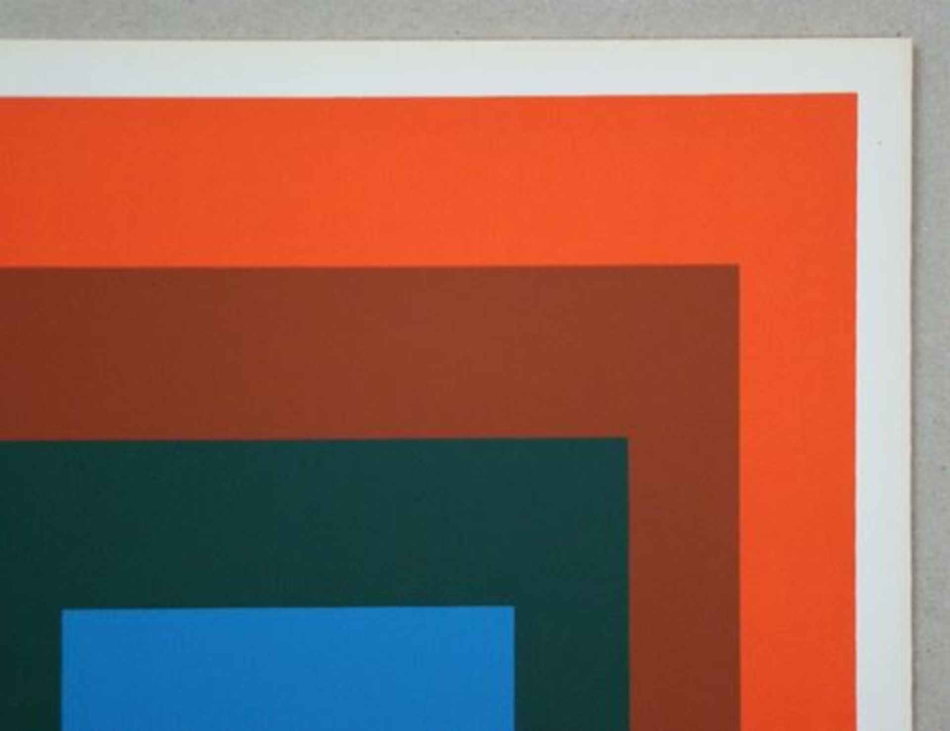 Silkscreenprint in 4 colours on strong wove paper. Title: Homage to the Square - [...] - Bild 5 aus 9