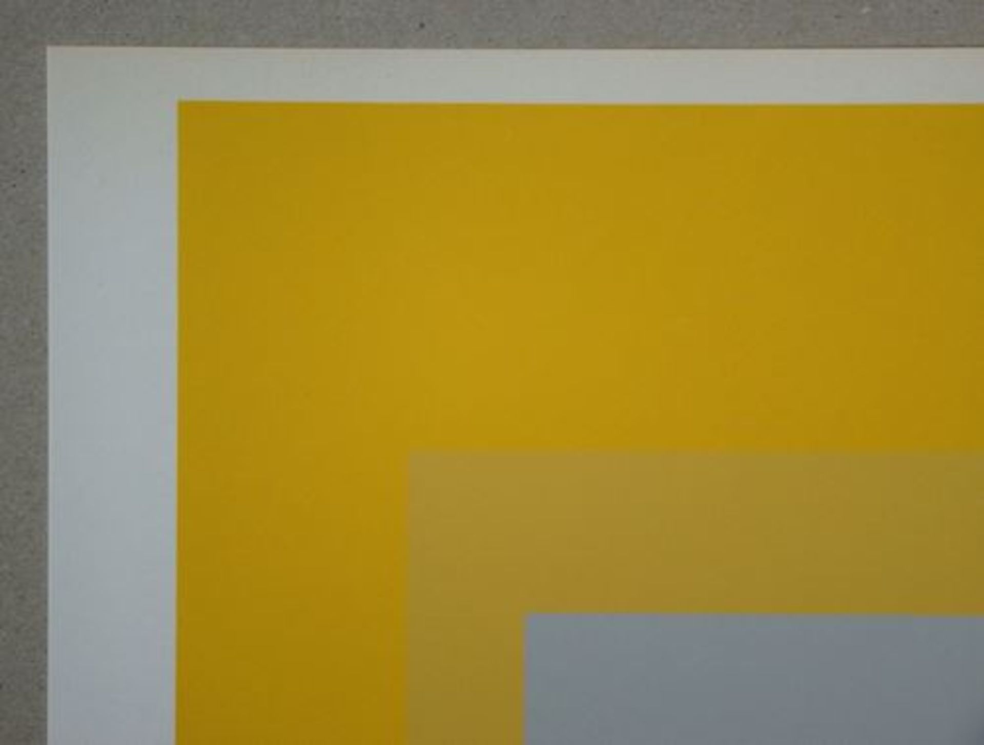 Silkscreenprint in 3 colours on strong wove paper. Title: Homage to the Square - [...] - Bild 3 aus 9