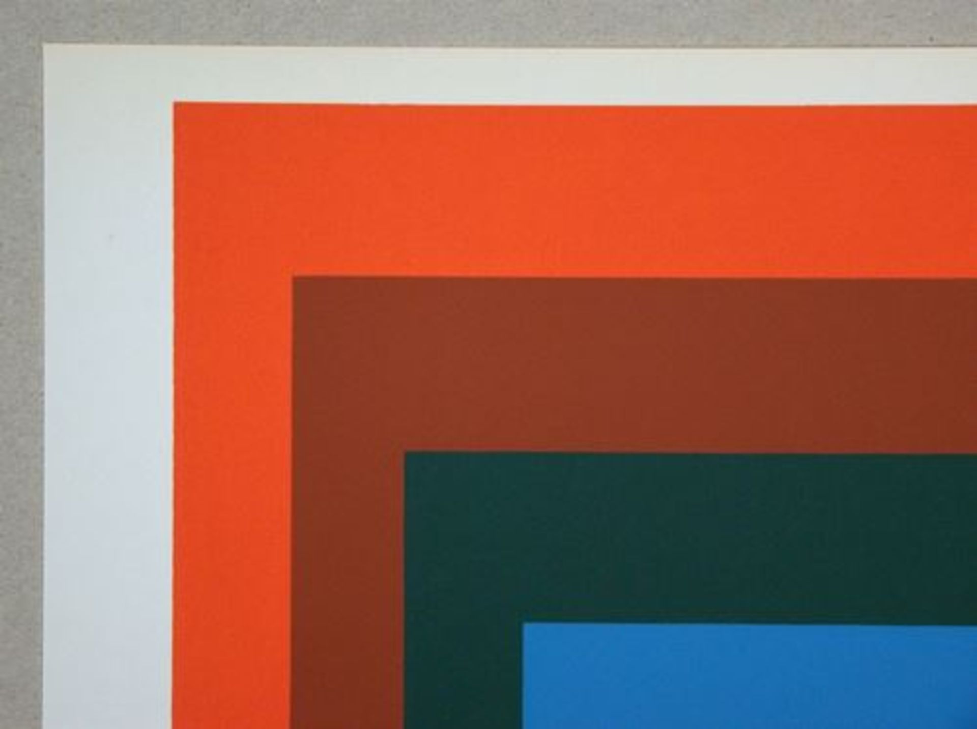 Silkscreenprint in 4 colours on strong wove paper. Title: Homage to the Square - [...] - Bild 4 aus 9