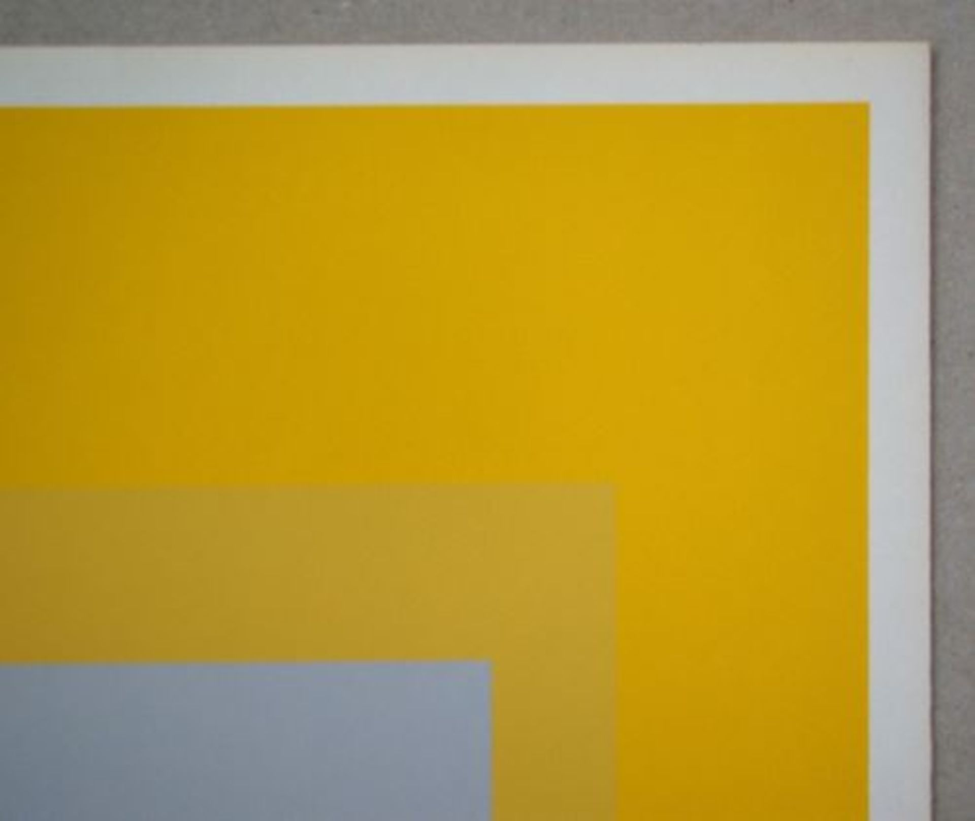 Silkscreenprint in 3 colours on strong wove paper. Title: Homage to the Square - [...] - Bild 4 aus 9