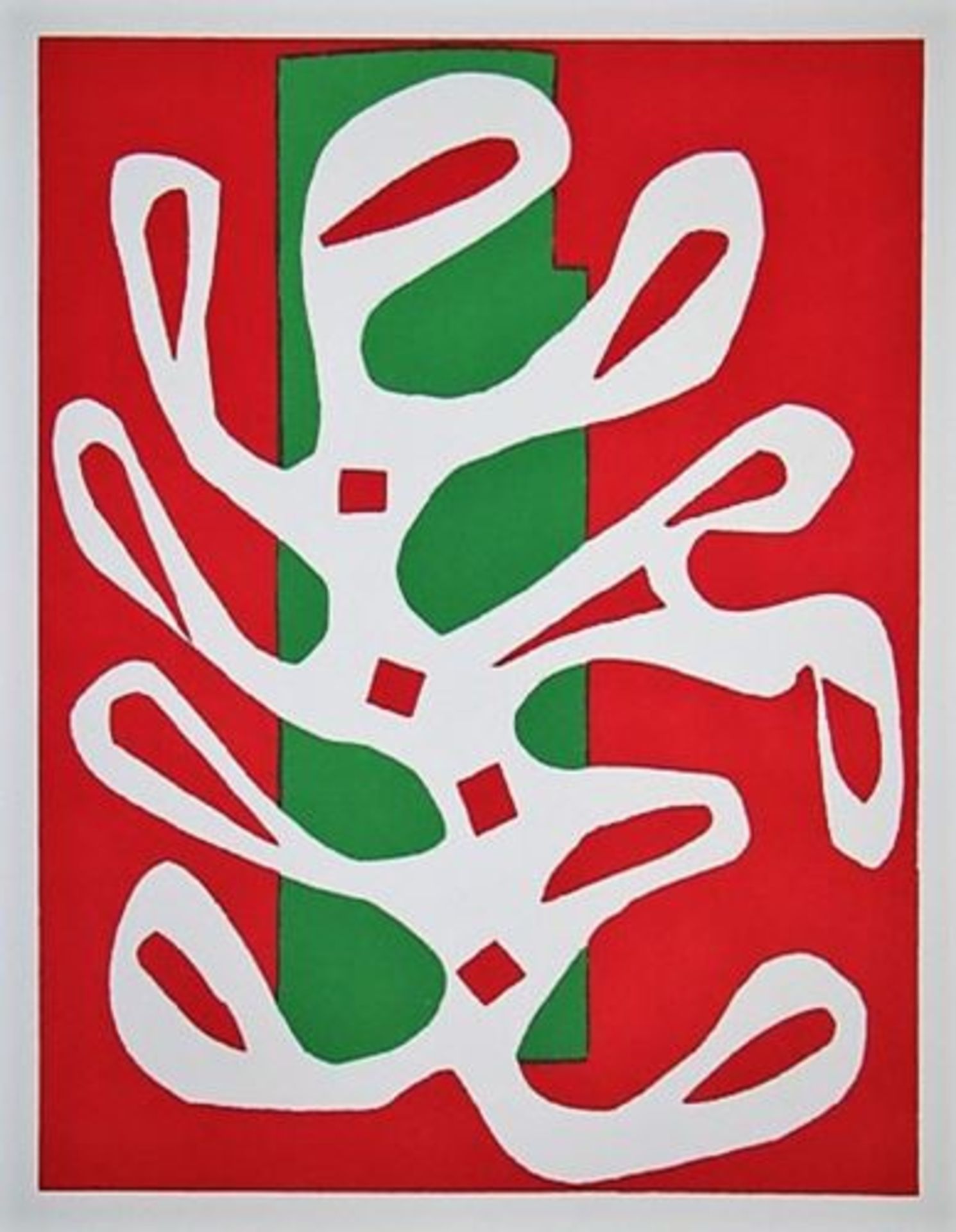 HENRI MATISSE (after) Seaweed on red and green background, 1965 [...]