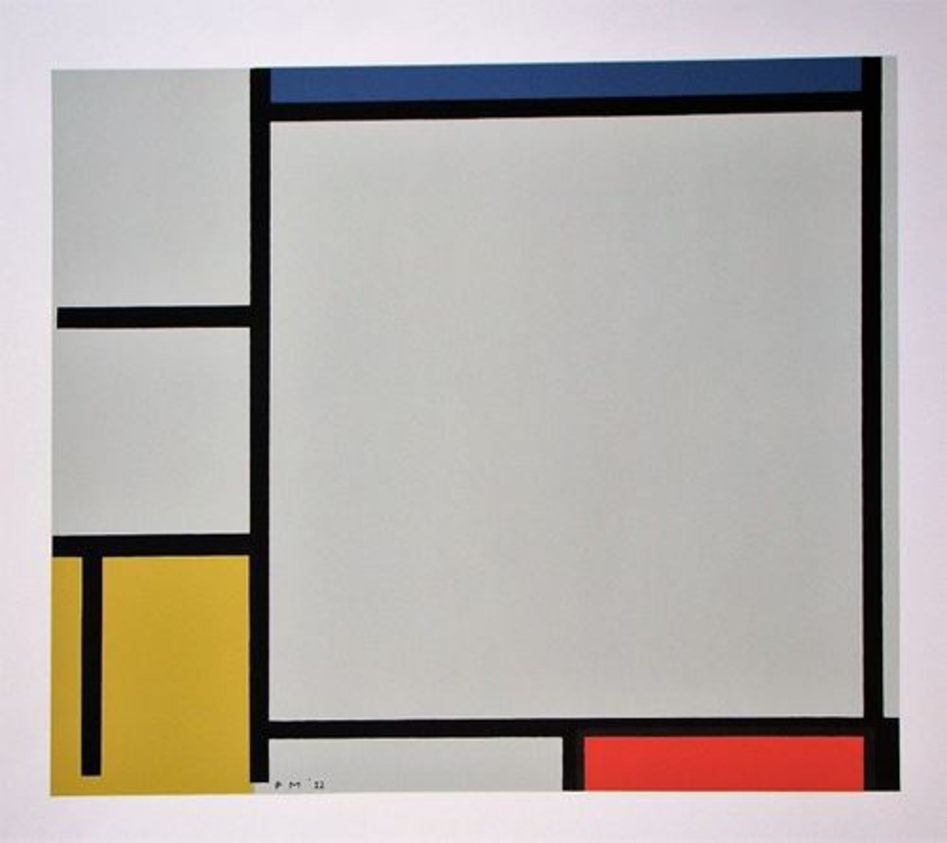 PIET MONDRIAN (after) Composition with red, yellow and blue, 1978 Screenprint in 5 [...]