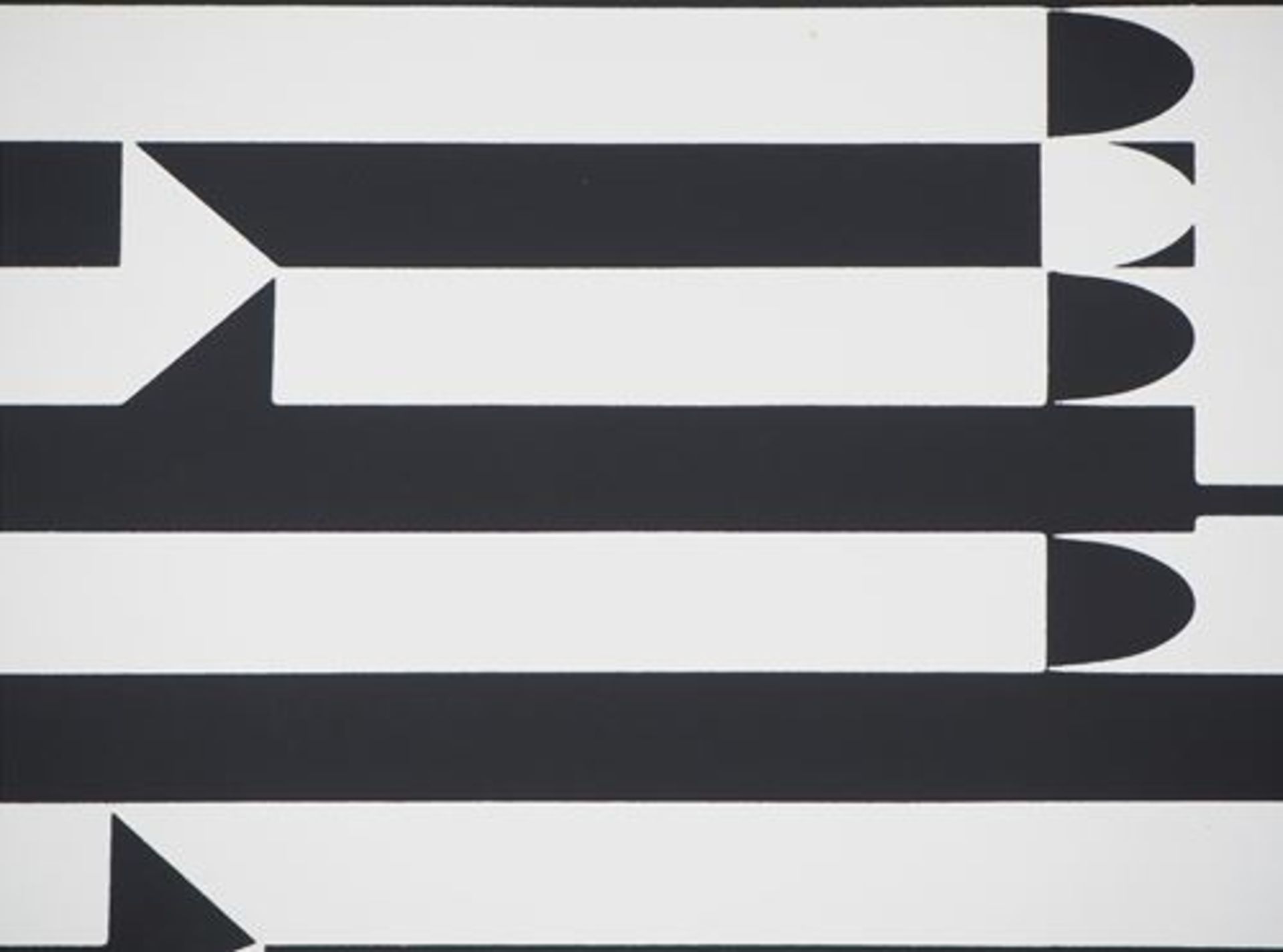 Yaacov AGAM Kinetic, Geometric Lines Original screenprint on thick paper Signed in [...] - Bild 4 aus 5