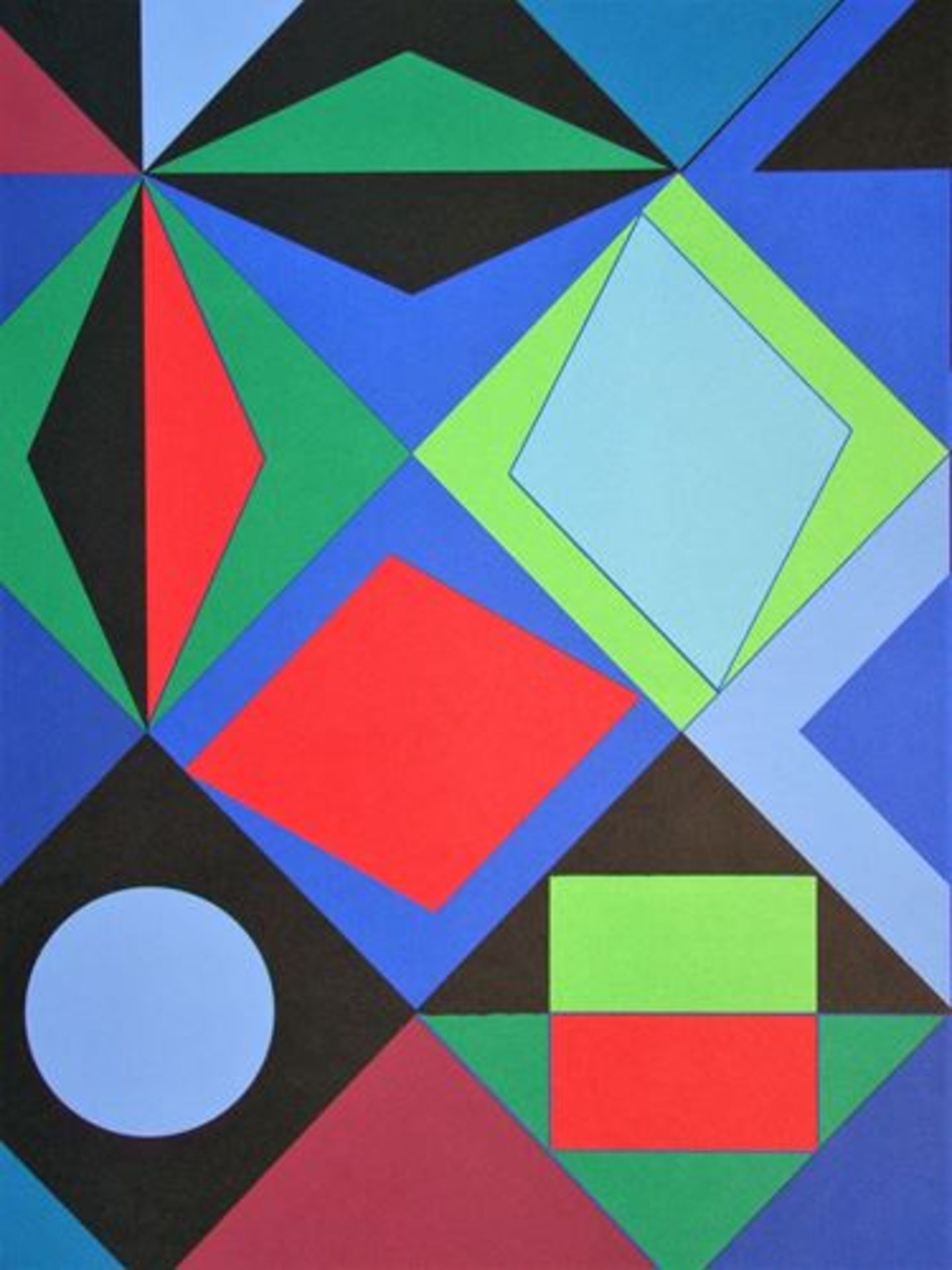 Victor VASARELY (after) Sikra, 1973 Serigraph in 8 colours on art [...] - Bild 8 aus 10