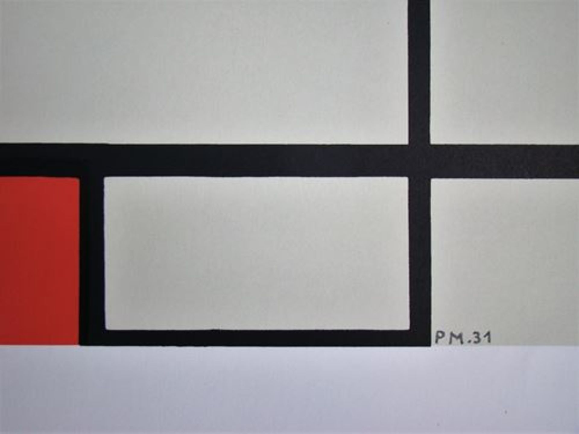 Piet MONDRIAN (after) Composition with red - 1931 Screenprint in 3 [...] - Bild 7 aus 10