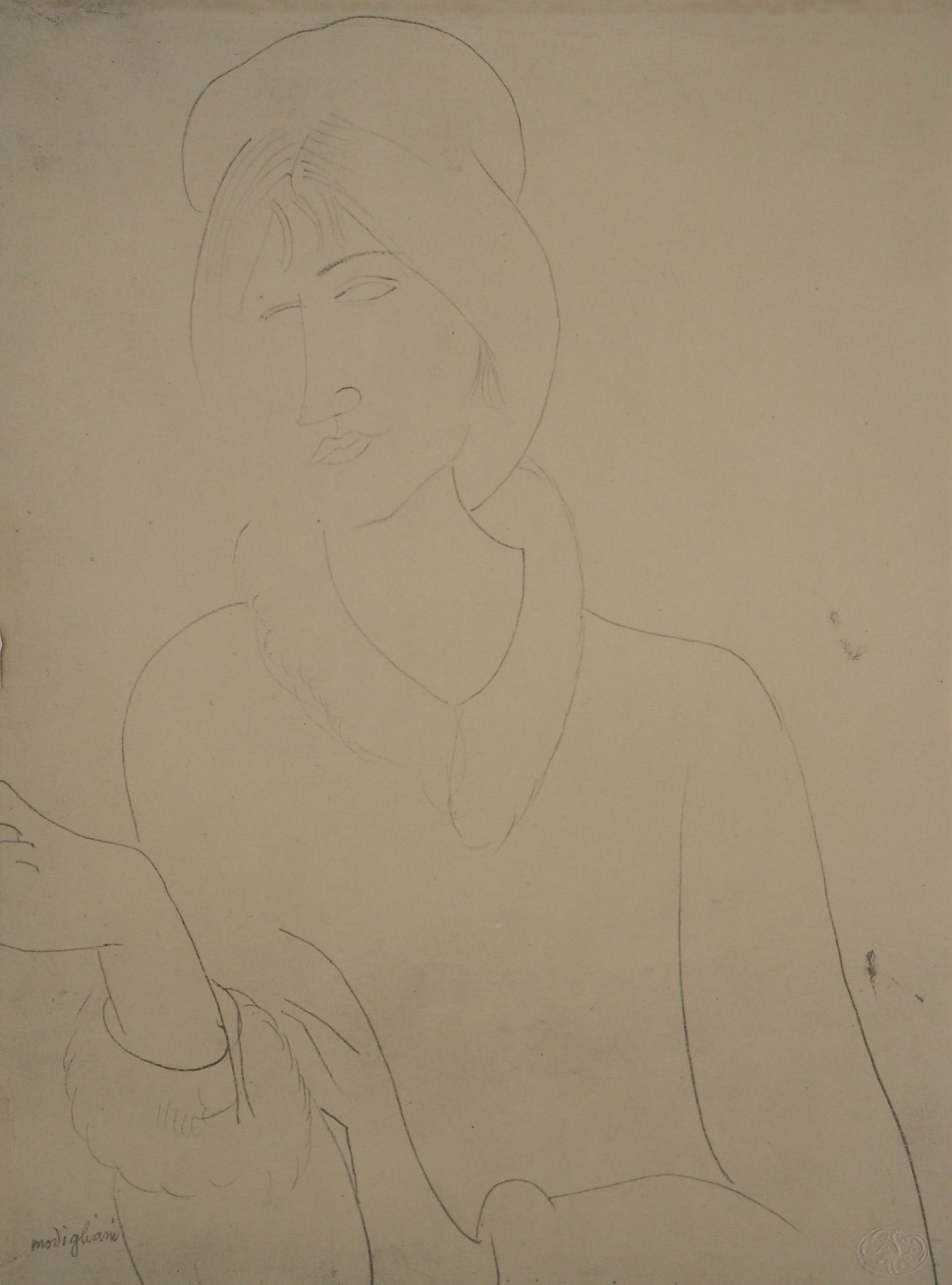 Amedeo MODIGLIANI Portrait de Jeanne Hébuterne, 1959 Lithograph after a drawing [...] - Bild 4 aus 5