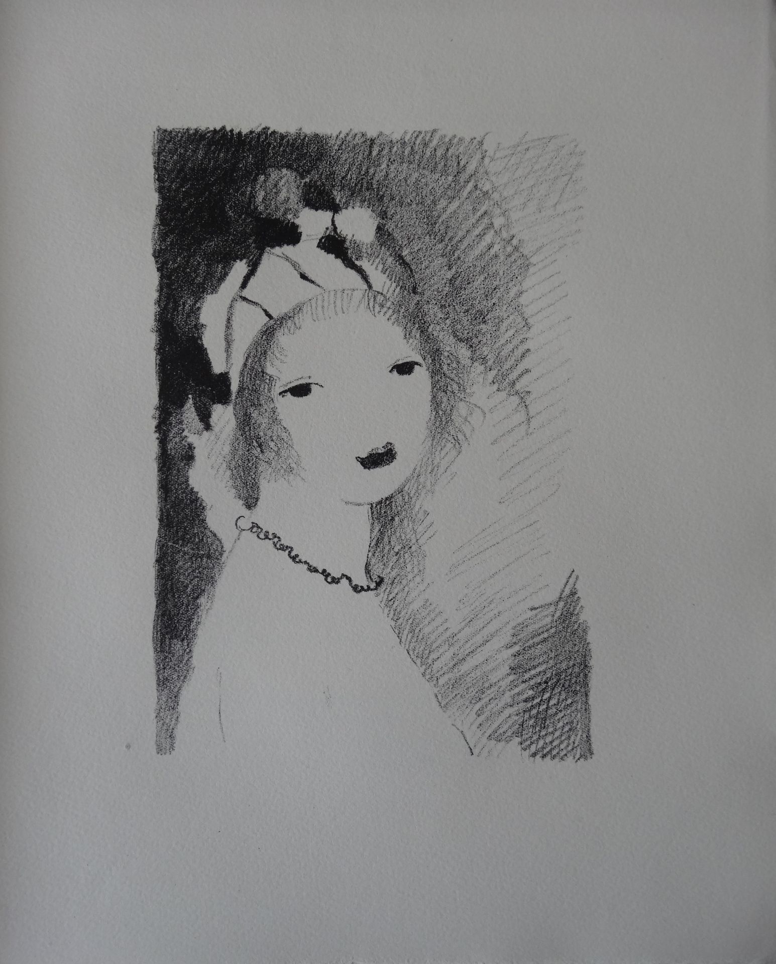Marie LAURENCIN Young girl with necklace Original lithograph On Arches Vellum of 28 [...] - Bild 2 aus 4