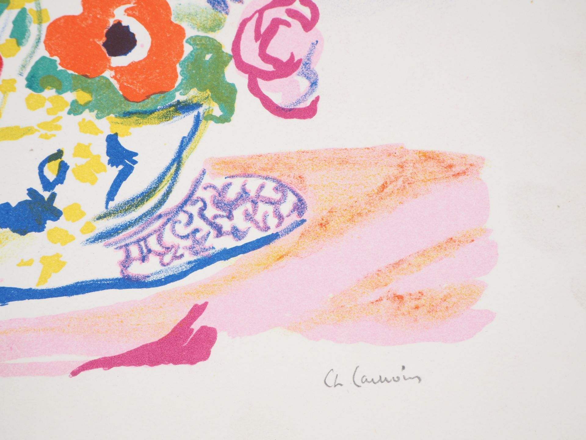 Charles CAMOIN Bouquet coloré, 1946 Original signed lithograph on Vellum [...] - Bild 5 aus 5