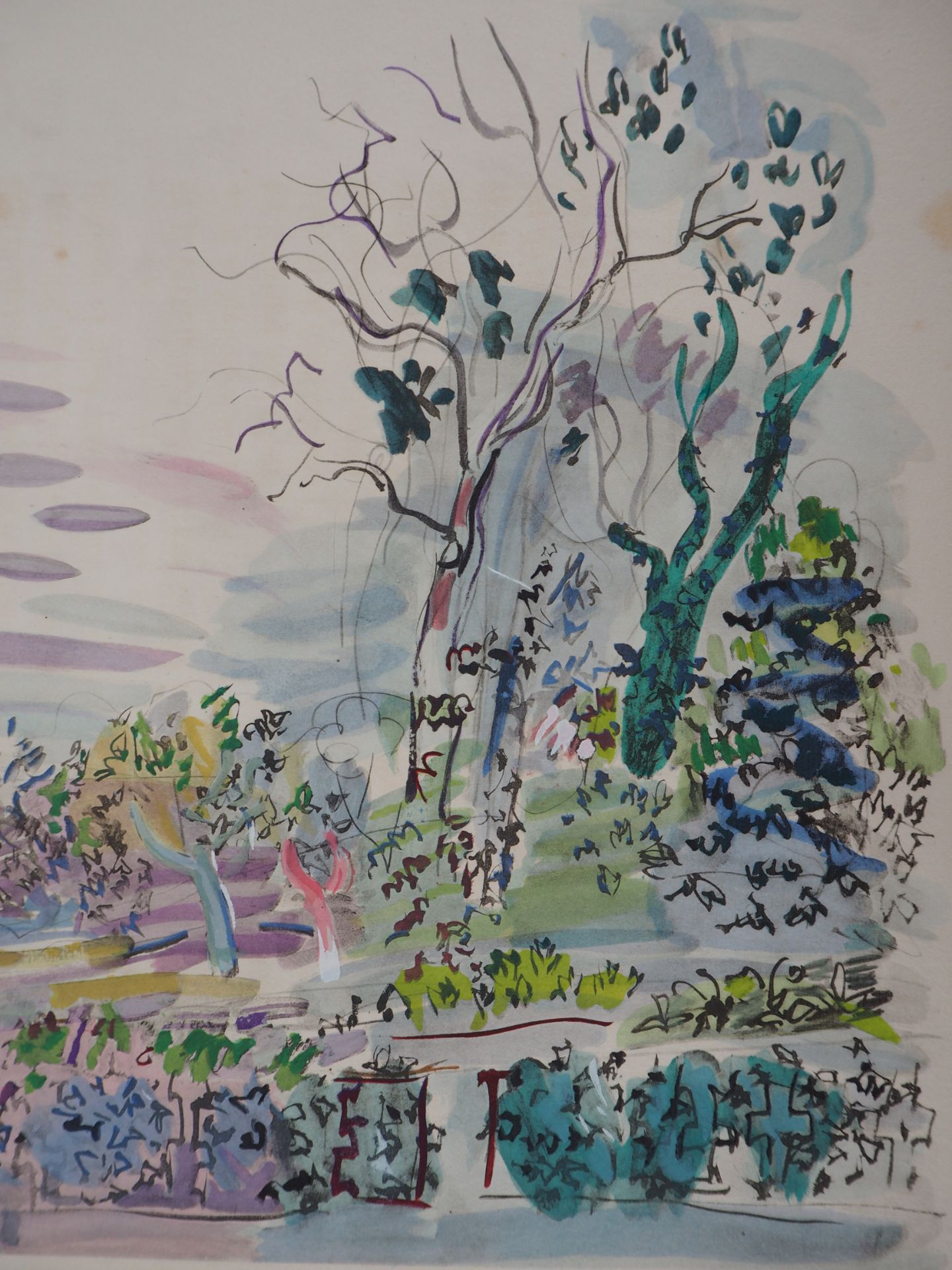 Raoul DUFY Soleil en forêt, 1953 Original lithograph enhanced with watercolor [...] - Bild 4 aus 6