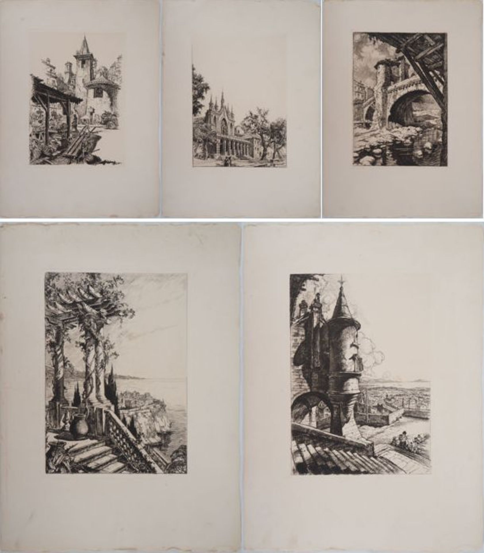 Maurice ROBERT Lot of 5 engravings 5 engravings On Arthaud Edieur [...]
