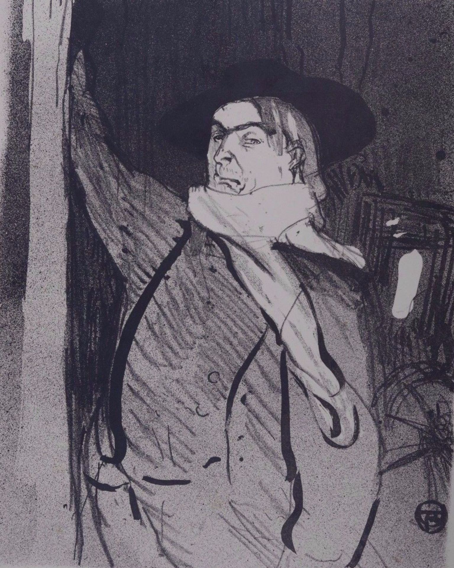 Henri de Toulouse-Lautrec Aristide Bruant from Le Café Concert Original stone [...] - Bild 2 aus 5
