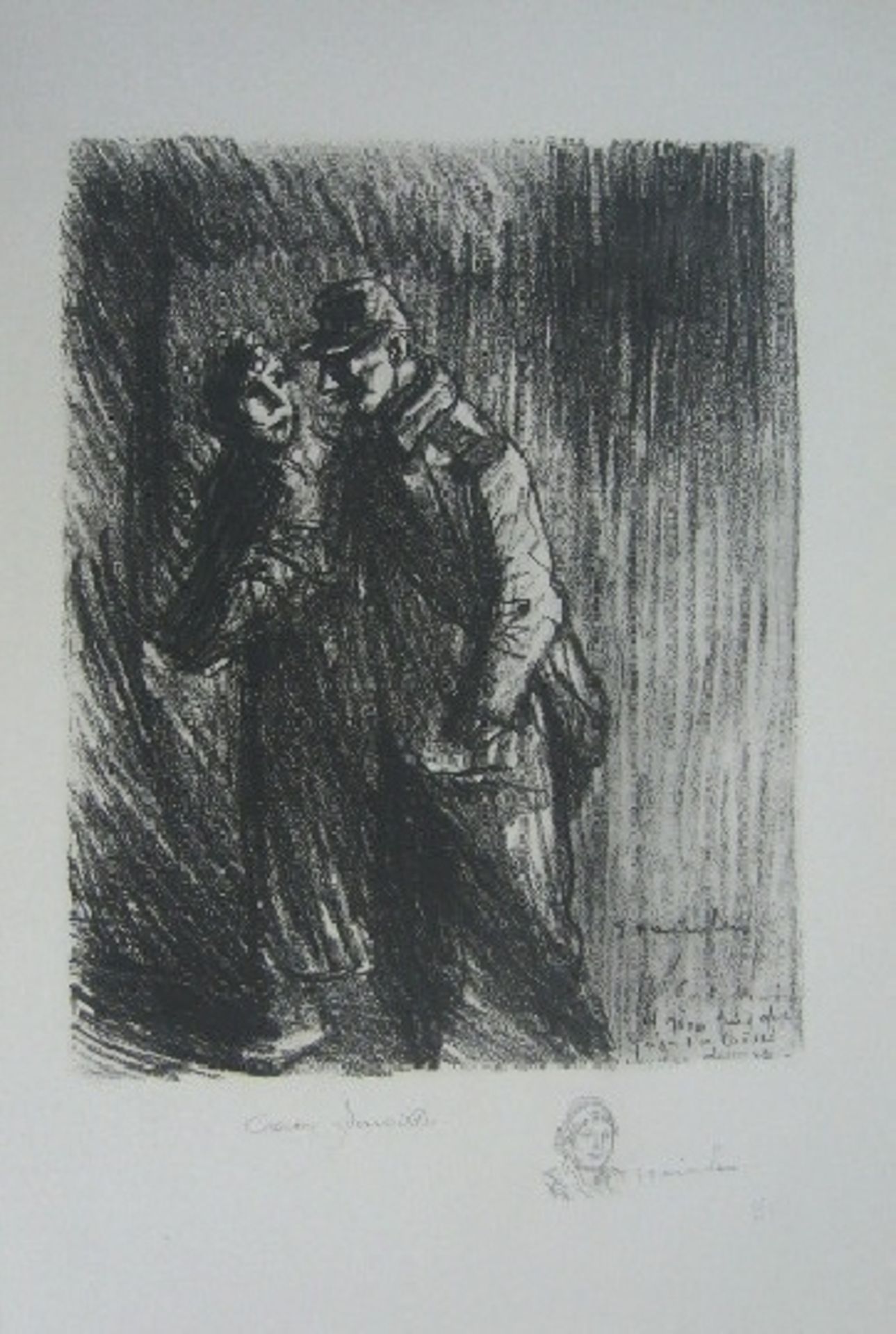 Théophile Alexandre STEINLEN Sensitive Heart, 1917 Lithograph, signed and numbered [...]