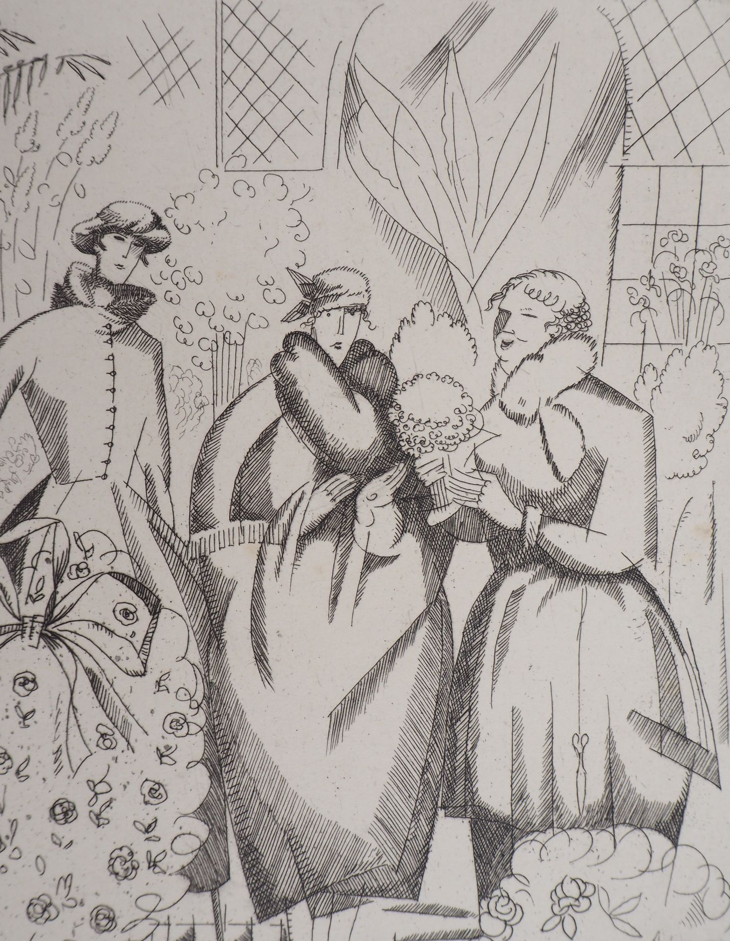 Jean Émile LABOUREUR Chez la fleuriste, 1920 Original engraving Signed in [...] - Bild 6 aus 8