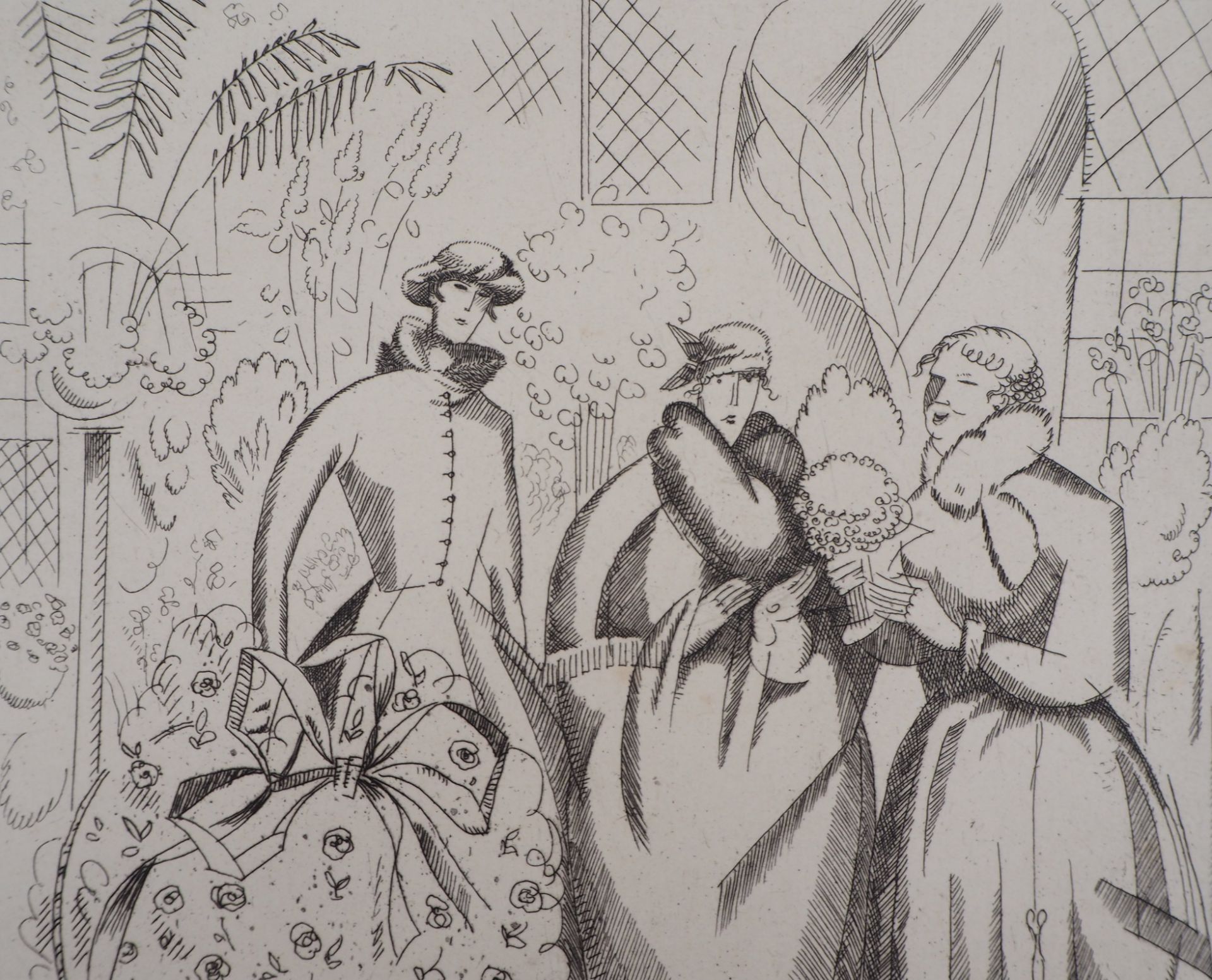 Jean Émile LABOUREUR Chez la fleuriste, 1920 Original engraving Signed in [...] - Bild 8 aus 8