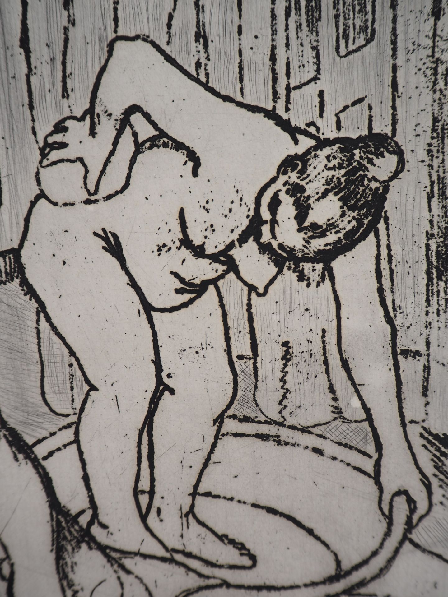 Suzanne VALADON Catherine washing her back Original engraving (dry-point and soft [...] - Bild 5 aus 7