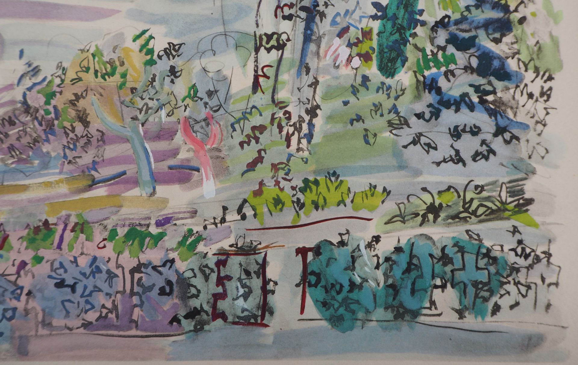 Raoul DUFY Soleil en forêt, 1953 Original lithograph enhanced with watercolor [...] - Bild 5 aus 6