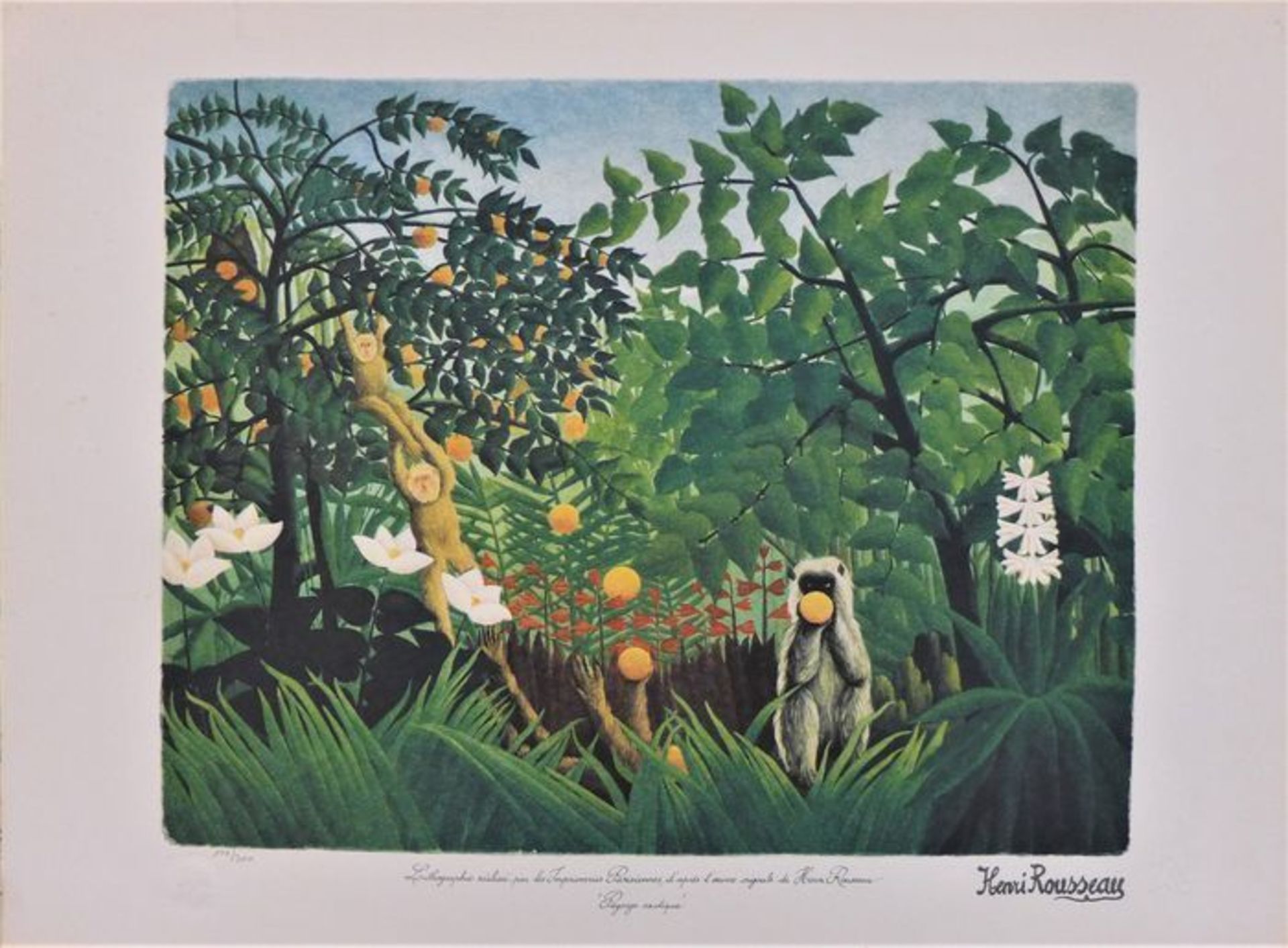 Henri Rousseau (after) Paysage exotique Lithograph made by the Imprimeries [...]